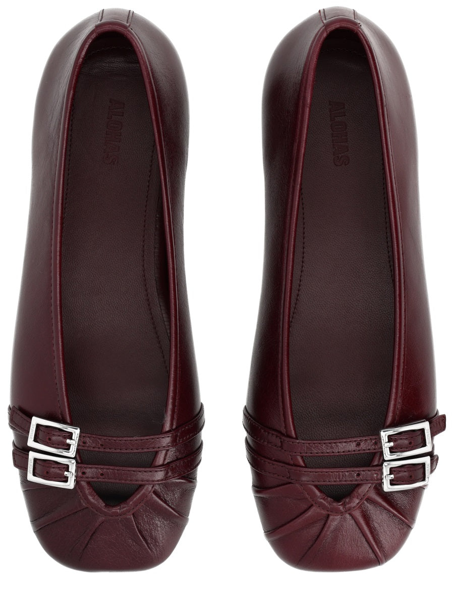Alohas Cendana Ballerina Flat — Bordeaux, view 3