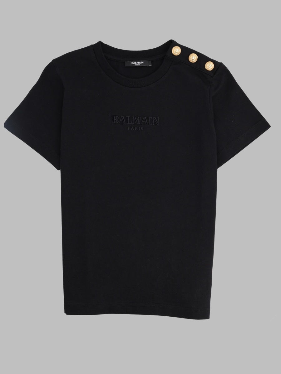 Balmain Cotton T-Shirt — Black by Balmain