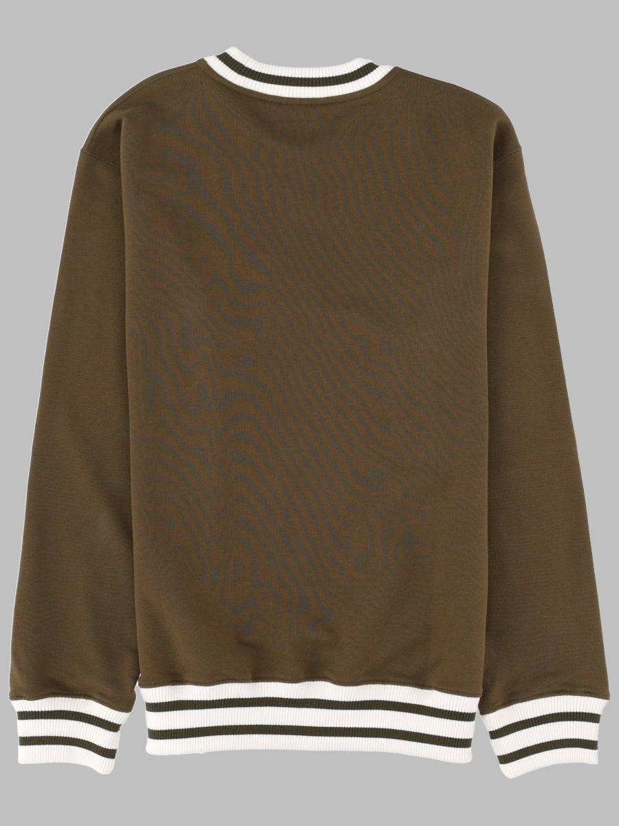 DrôLe De Monsieur Slogan Cotton Sweatshirt — Brown, view 2