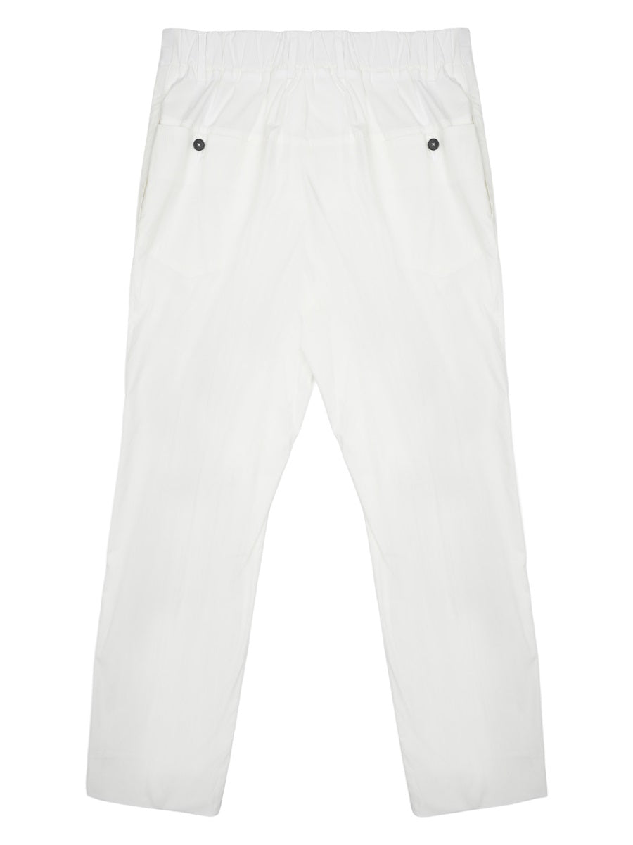 Low Brand Cotton-Blend Trousers — White, view 2