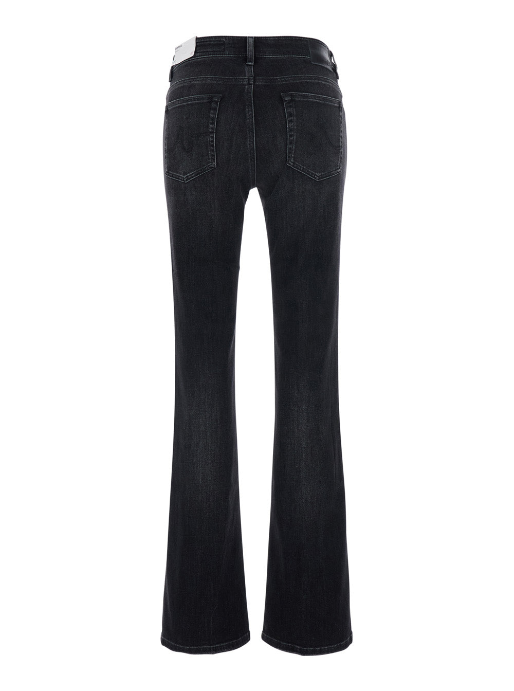 Ag Jeans Bootcut High-Waisted Cotton Jeans — Gray, view 2
