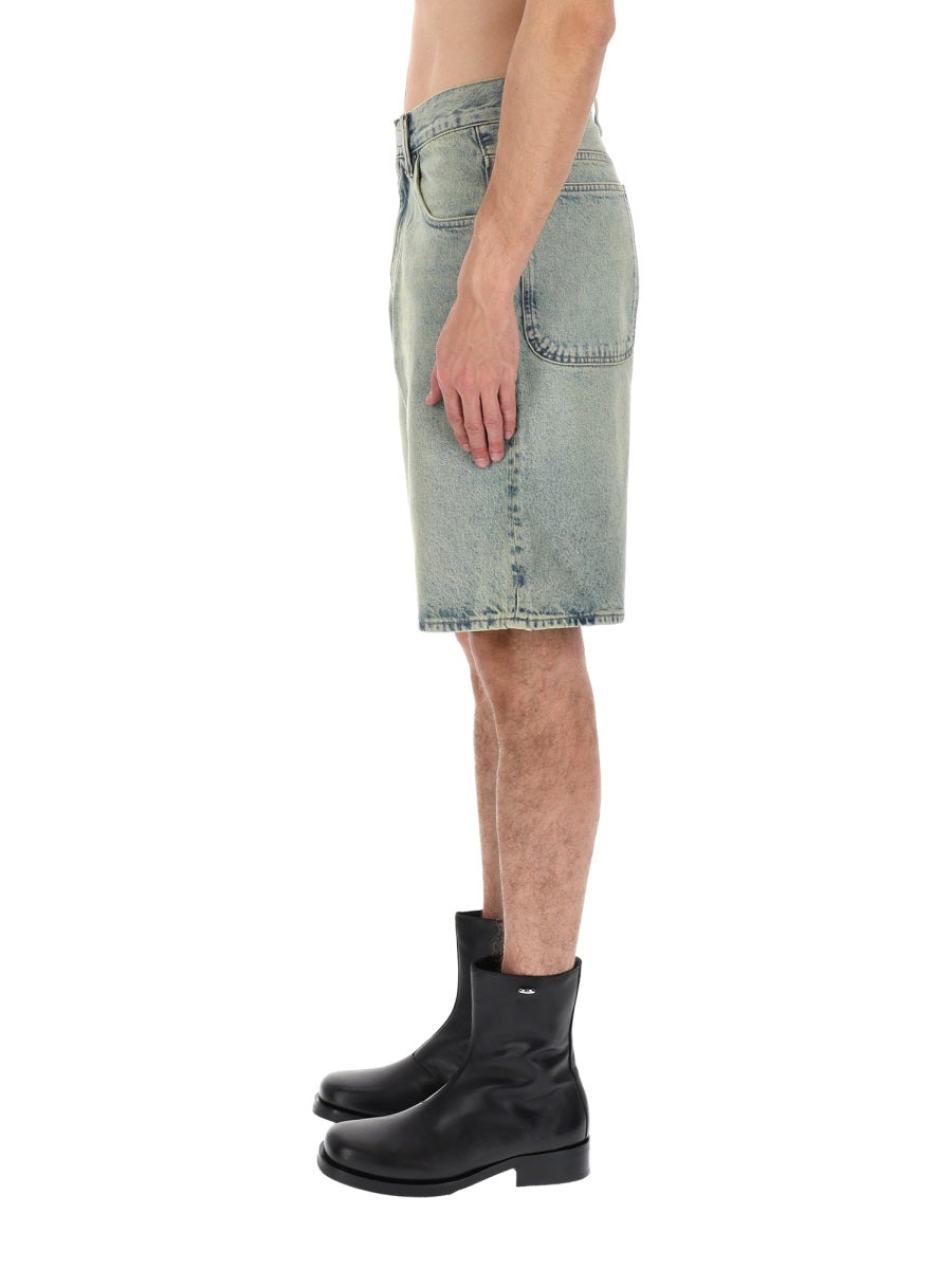 Sunflower Wide-Fit Cotton Denim Shorts — Denim, view 4