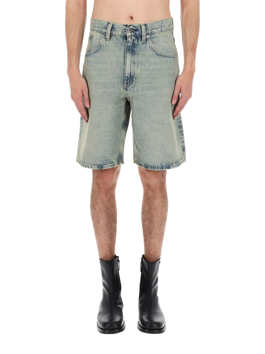 Sunflower Wide-Fit Cotton Denim Shorts — Denim, view 6