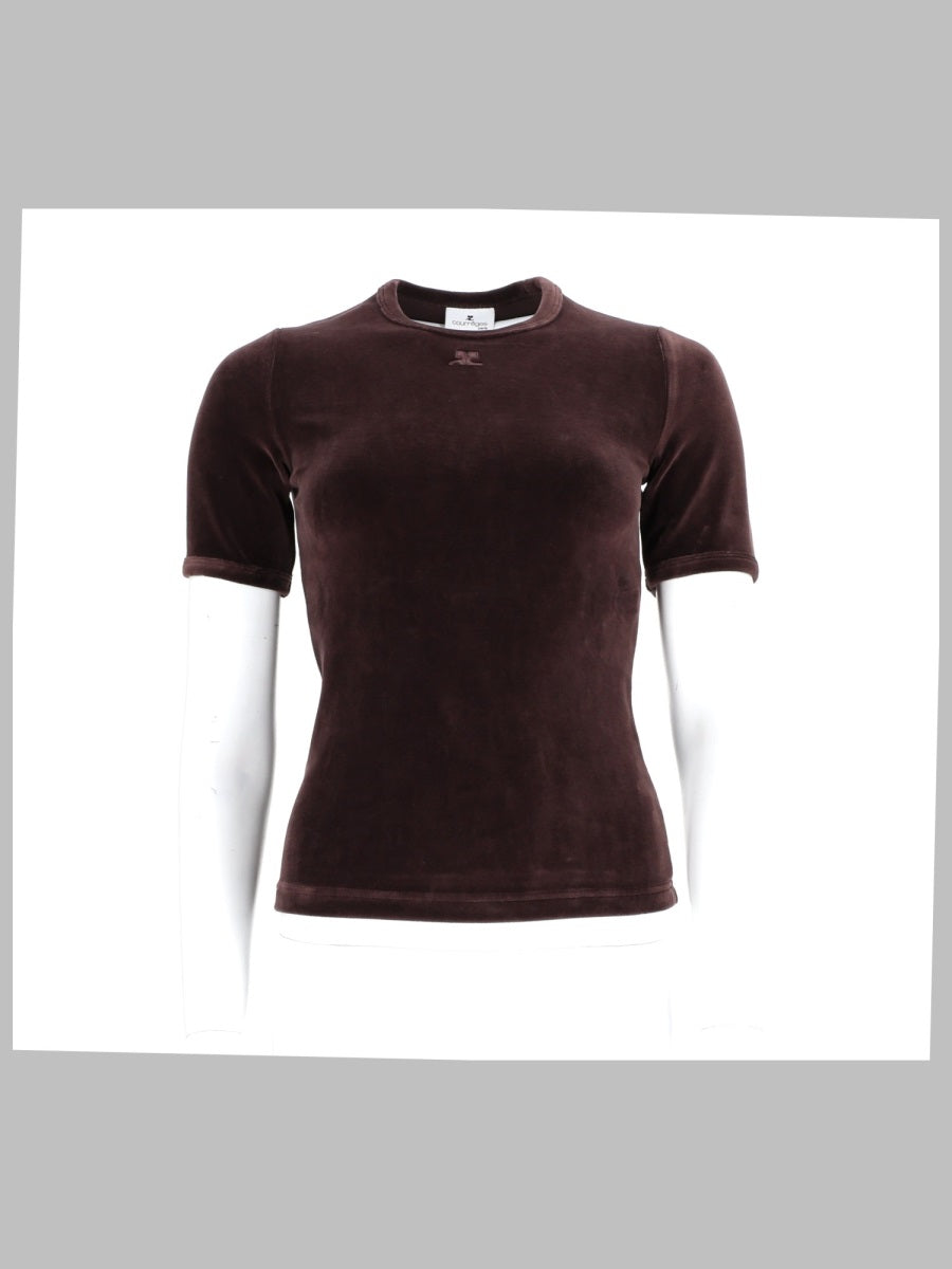 CourrèGes Cotton Jersey T-Shirt — Brown by Courreges