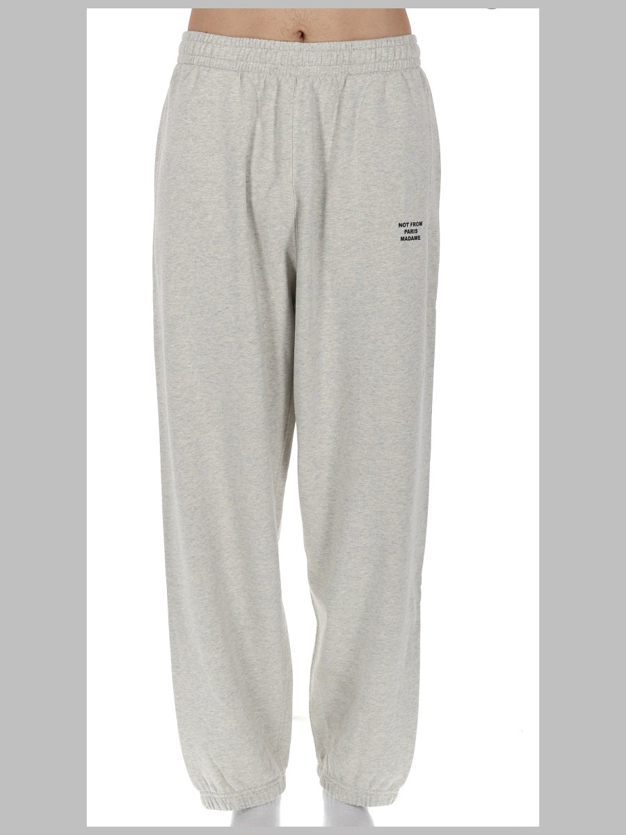DrôLe De Monsieur Cotton Fleece Trousers — Gray by Drole De Monsieur