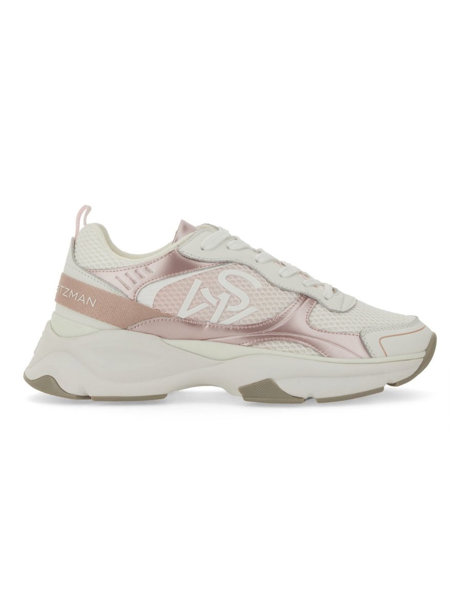 Stuart Weitzman Polyester & Calf Leather Sneaker — Pink, view 4