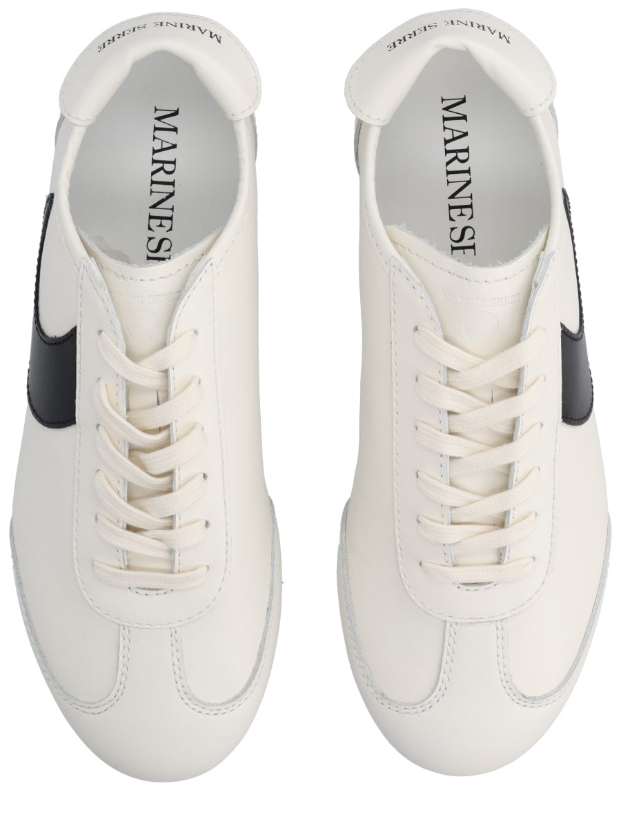 Marine Serre Astra Sneaker — White, view 3