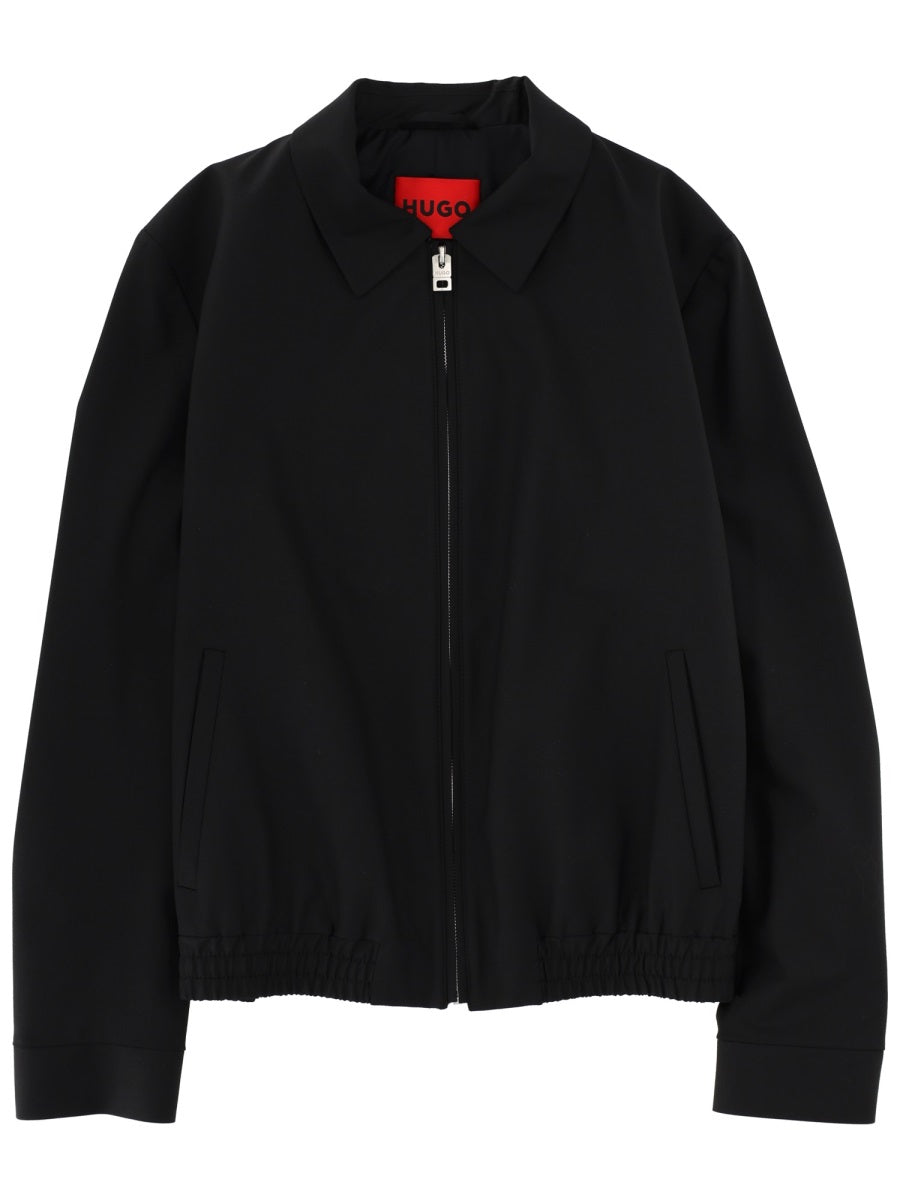Hugo Slim Fit Wool Jacket — Black by Hugo