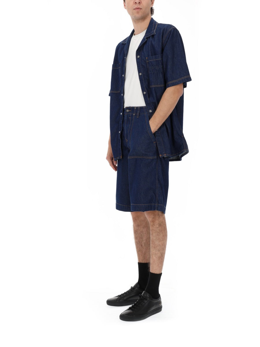 Versace Jeans Couture Cotton Denim Shorts — Denim by Versace Jeans Couture