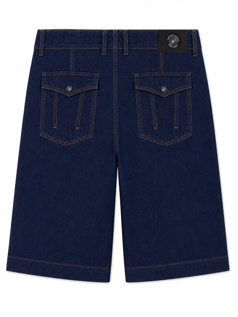 Versace Jeans Couture Cotton Denim Shorts — Denim, view 3