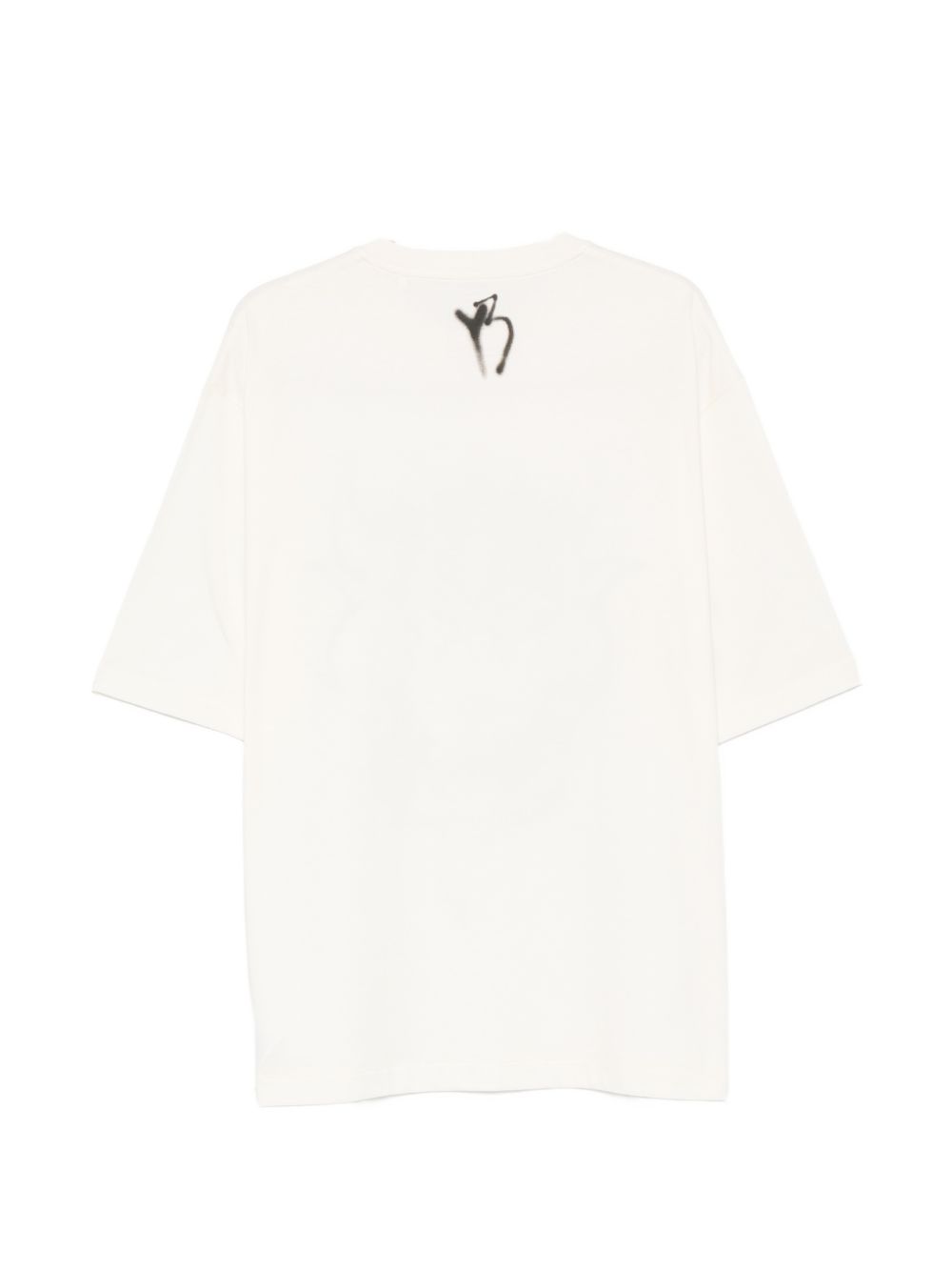 Y-3 Graphic-Print Cotton T-Shirt — White, view 3