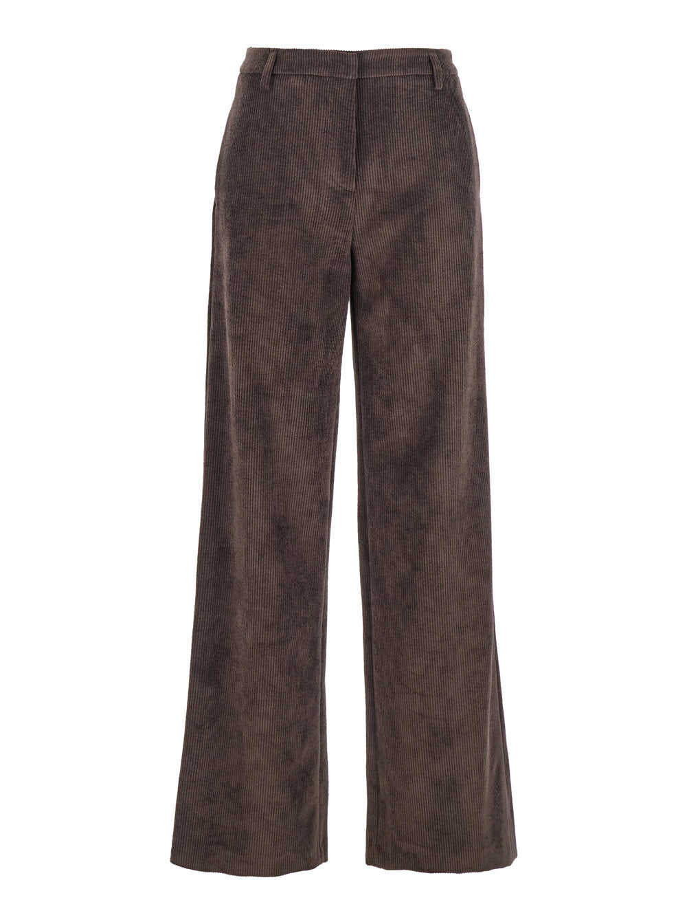 Leplain Ribbed Velvet Trousers — Brown by Leplain