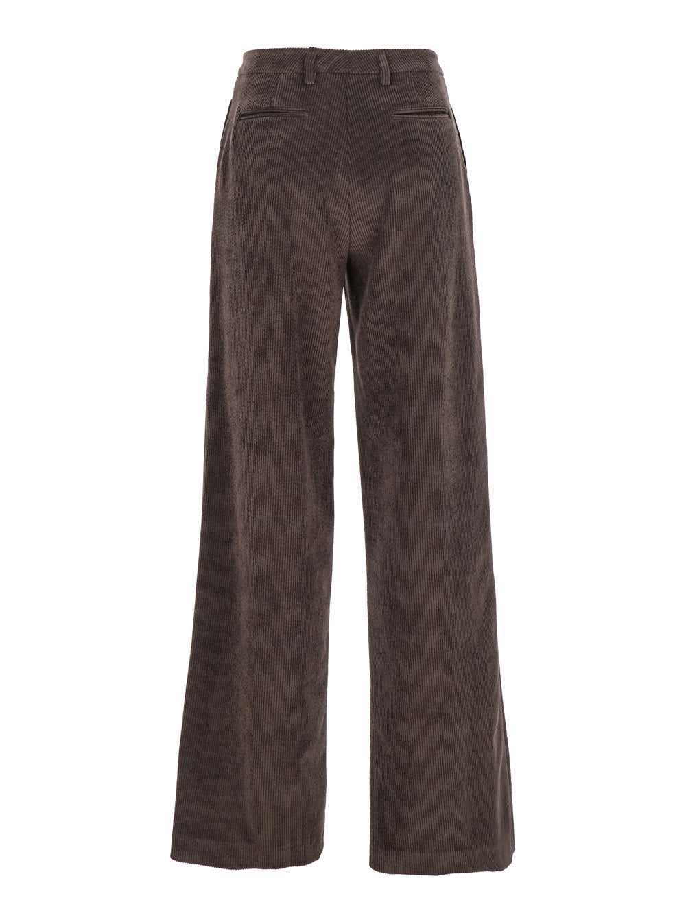 Leplain Ribbed Velvet Trousers — Brown, view 2