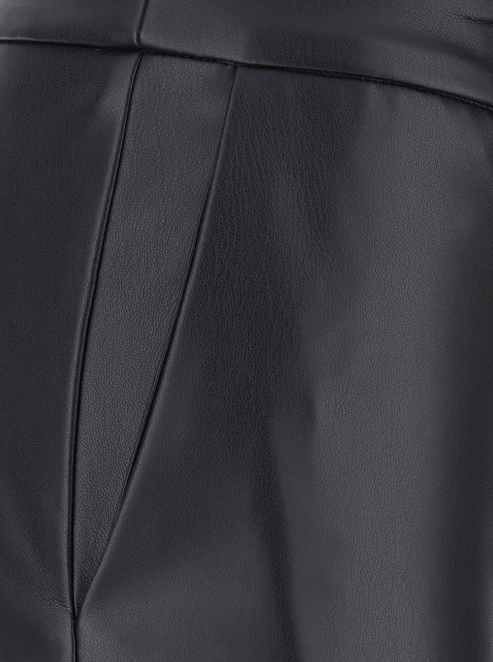 Jucca High-Waist Ecoleather Trousers — Black, view 3