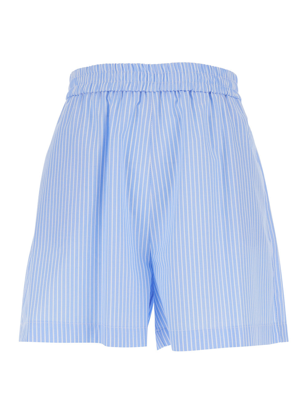 Leplain Striped Cotton Blend Shorts — Blue by Leplain