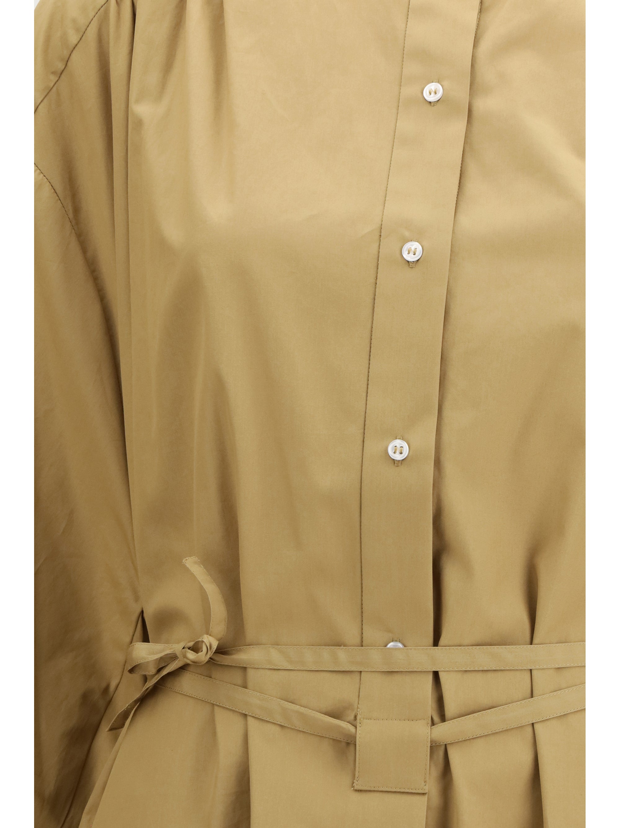 Loulou De Saison Vitti Shirt Dress — Beige, view 3