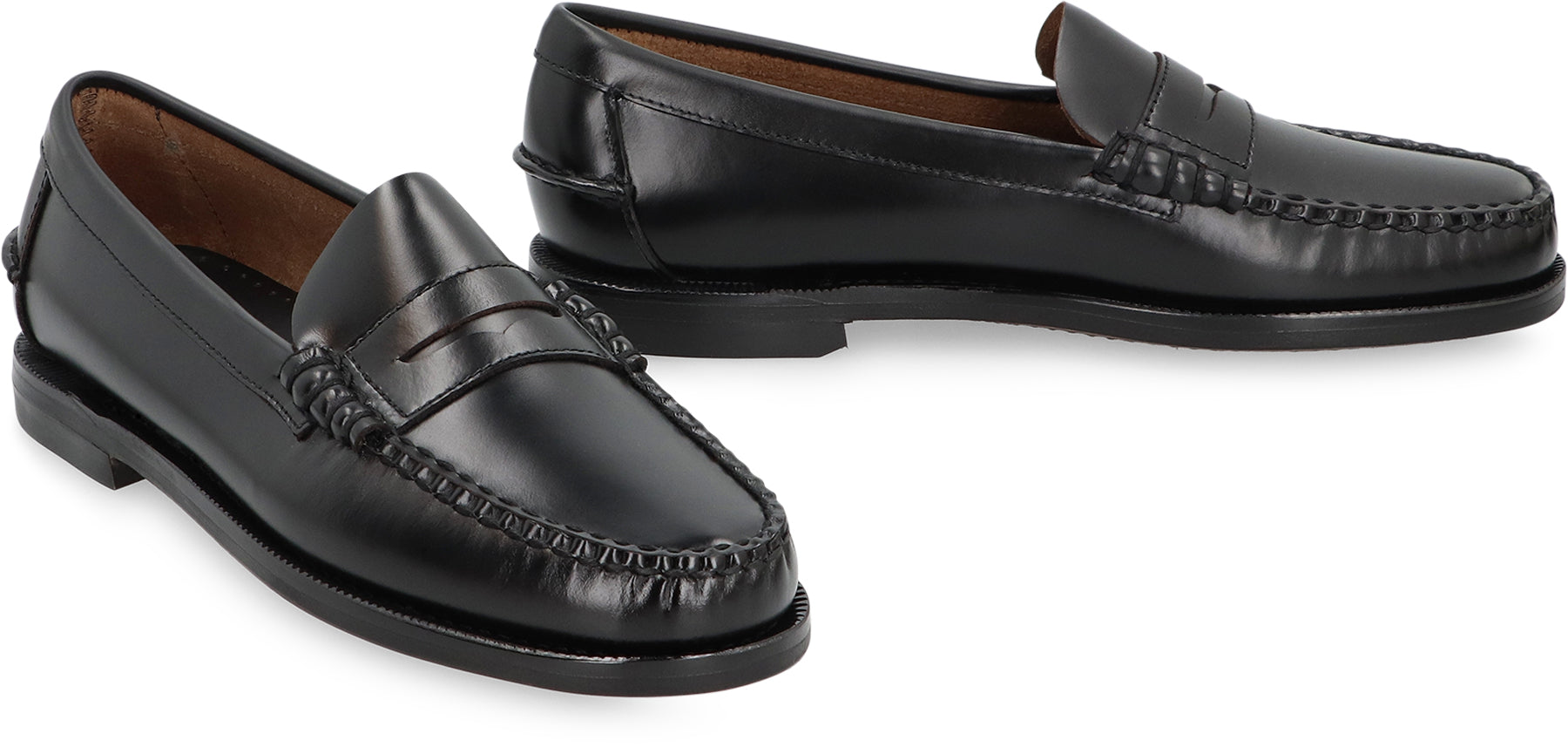 Sebago Leather Loafers — Black, view 3