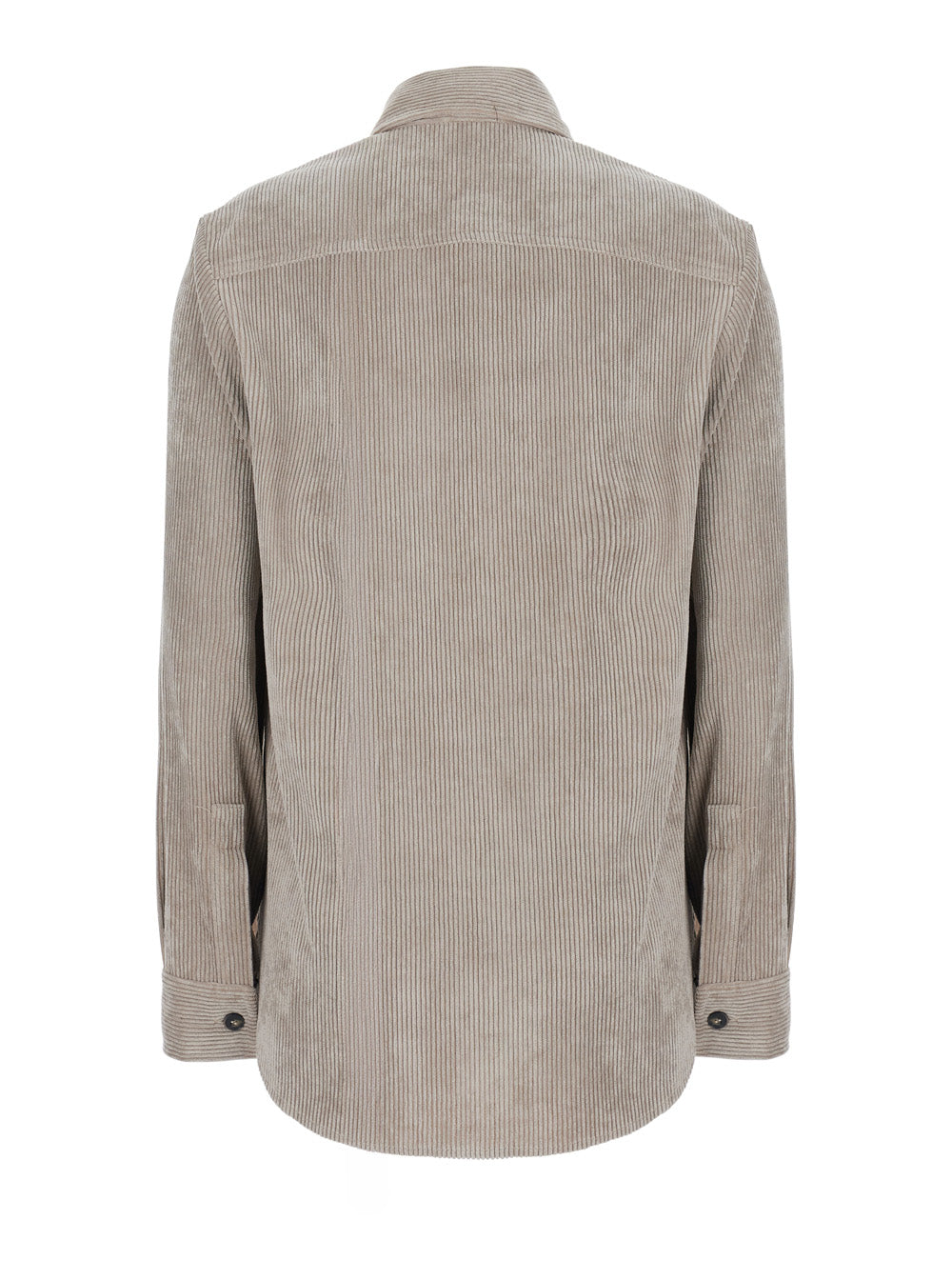 Leplain Ribbed Corduroy Shirt — Brown, view 2