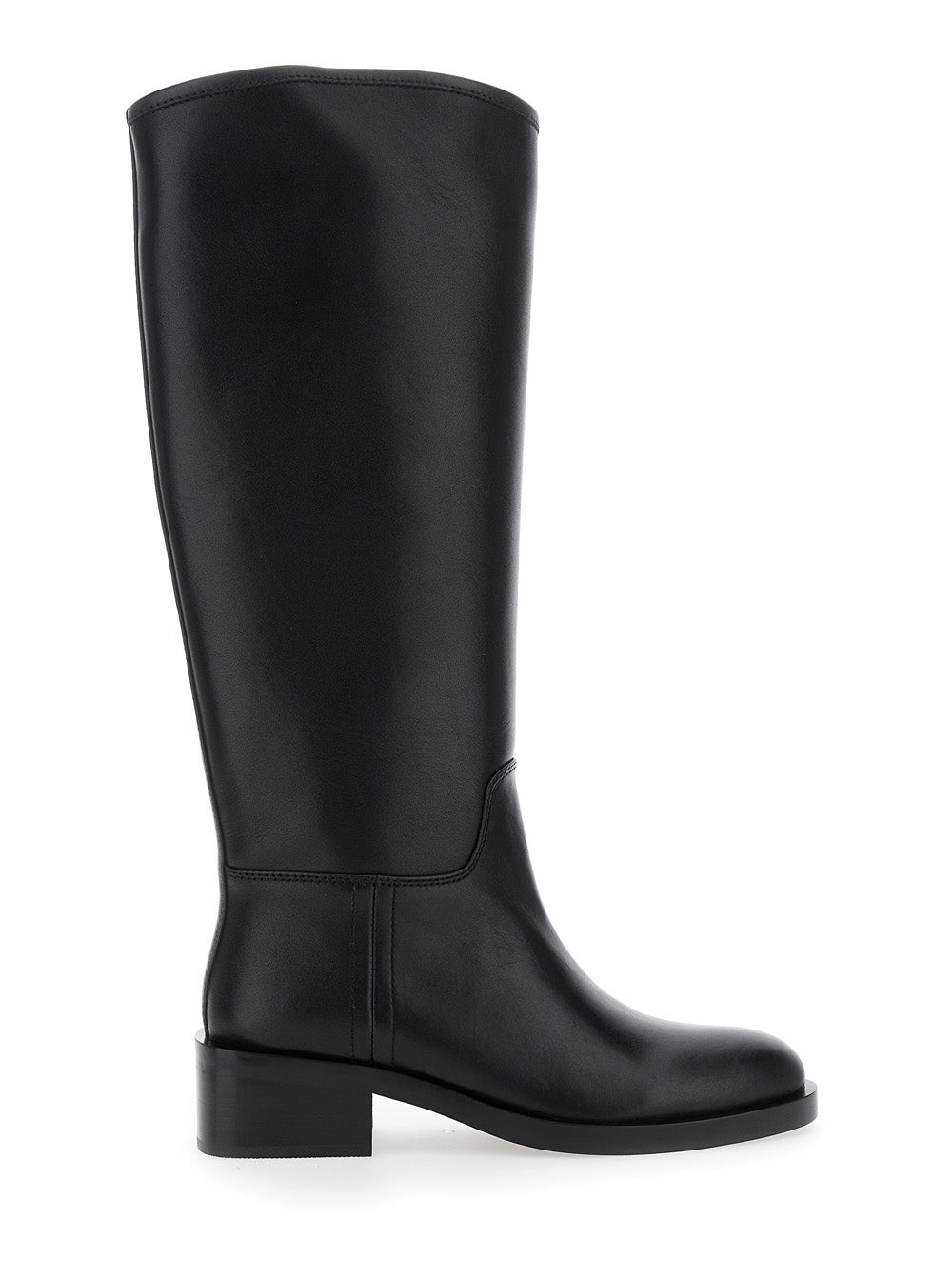 Jeffrey Campbell Cow Leather Knee-High Boots — Black by Jeffrey Campbell