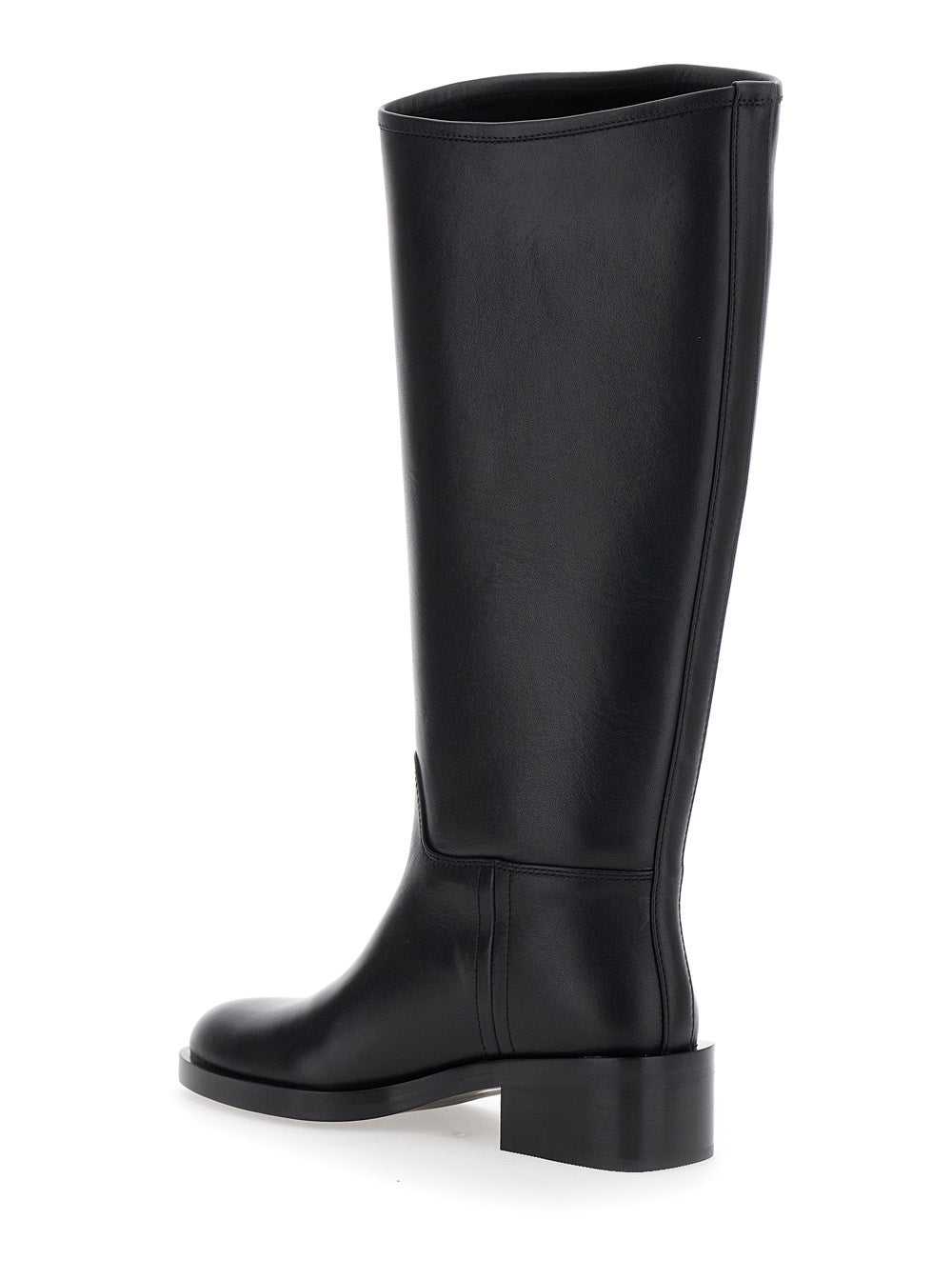 Jeffrey Campbell Cow Leather Knee-High Boots — Black, view 3