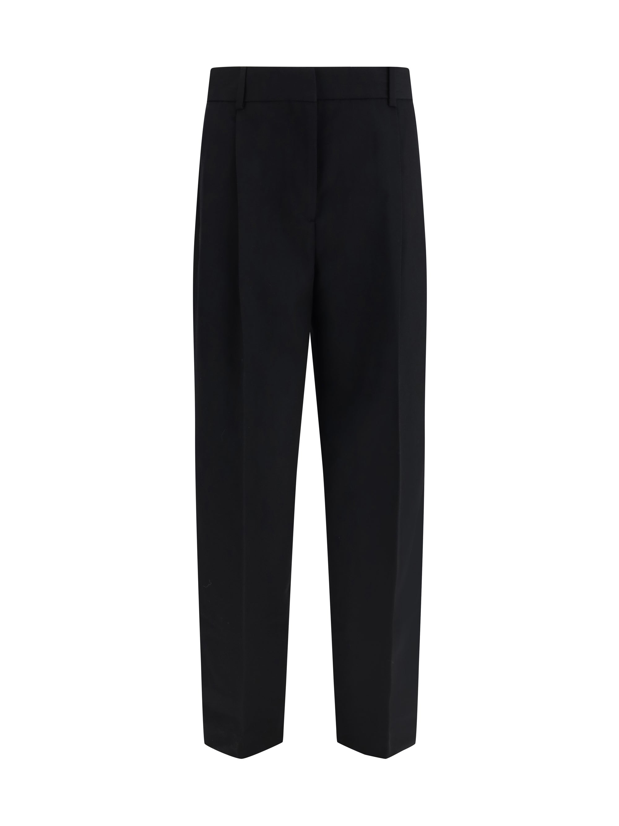 Toteme Tailored Wool-Blend Trousers — Black, view 2