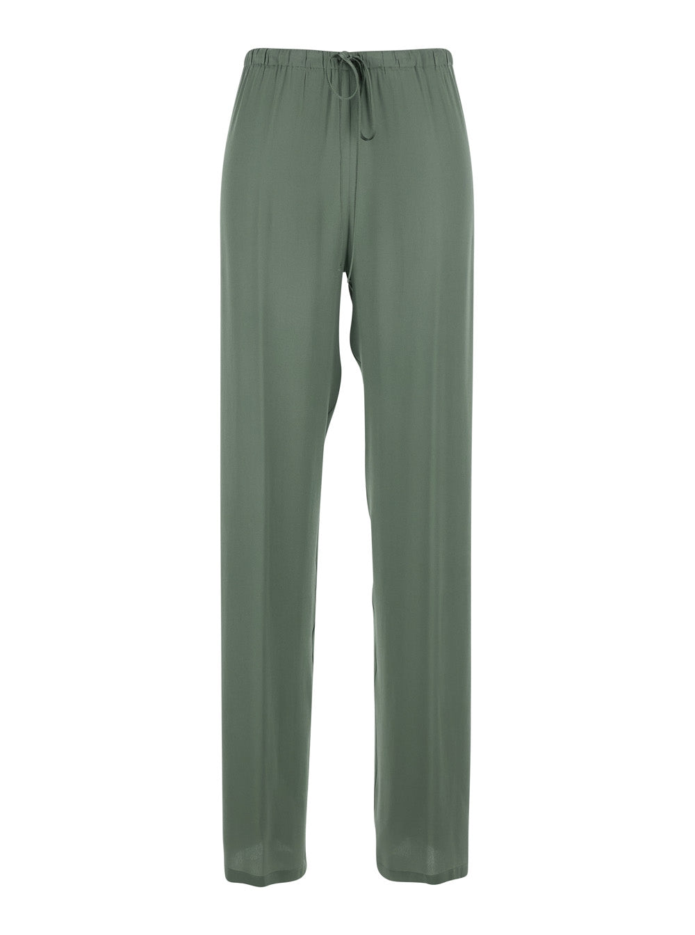 Semicouture Silk-Blend Acetate Trousers — Green by Semicouture