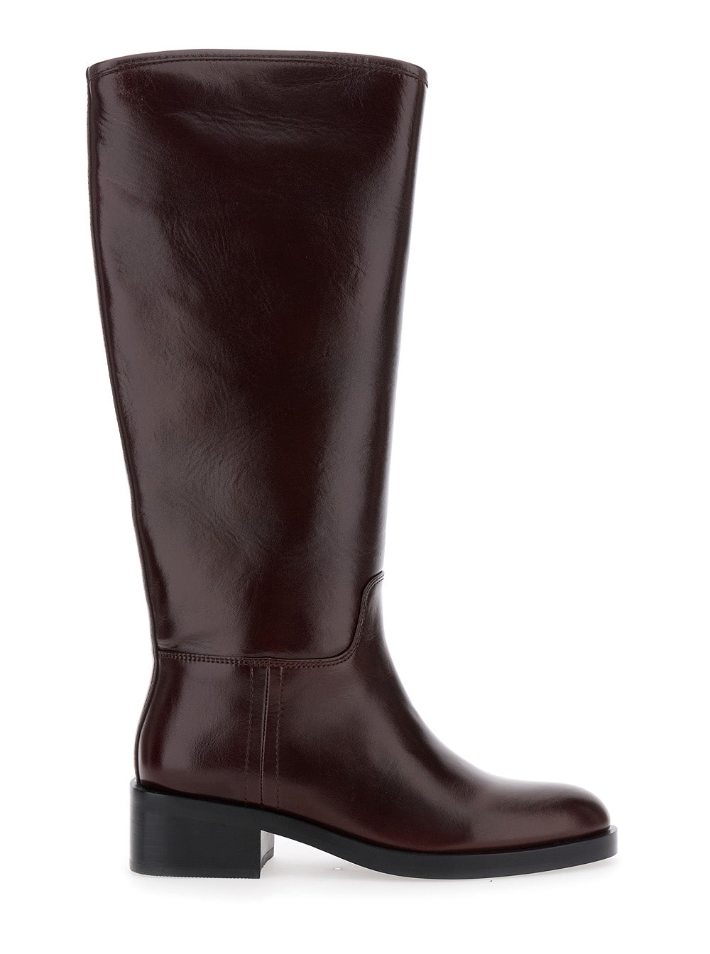 Jeffrey Campbell Knee-High Slip-On Boots — Brown by Jeffrey Campbell