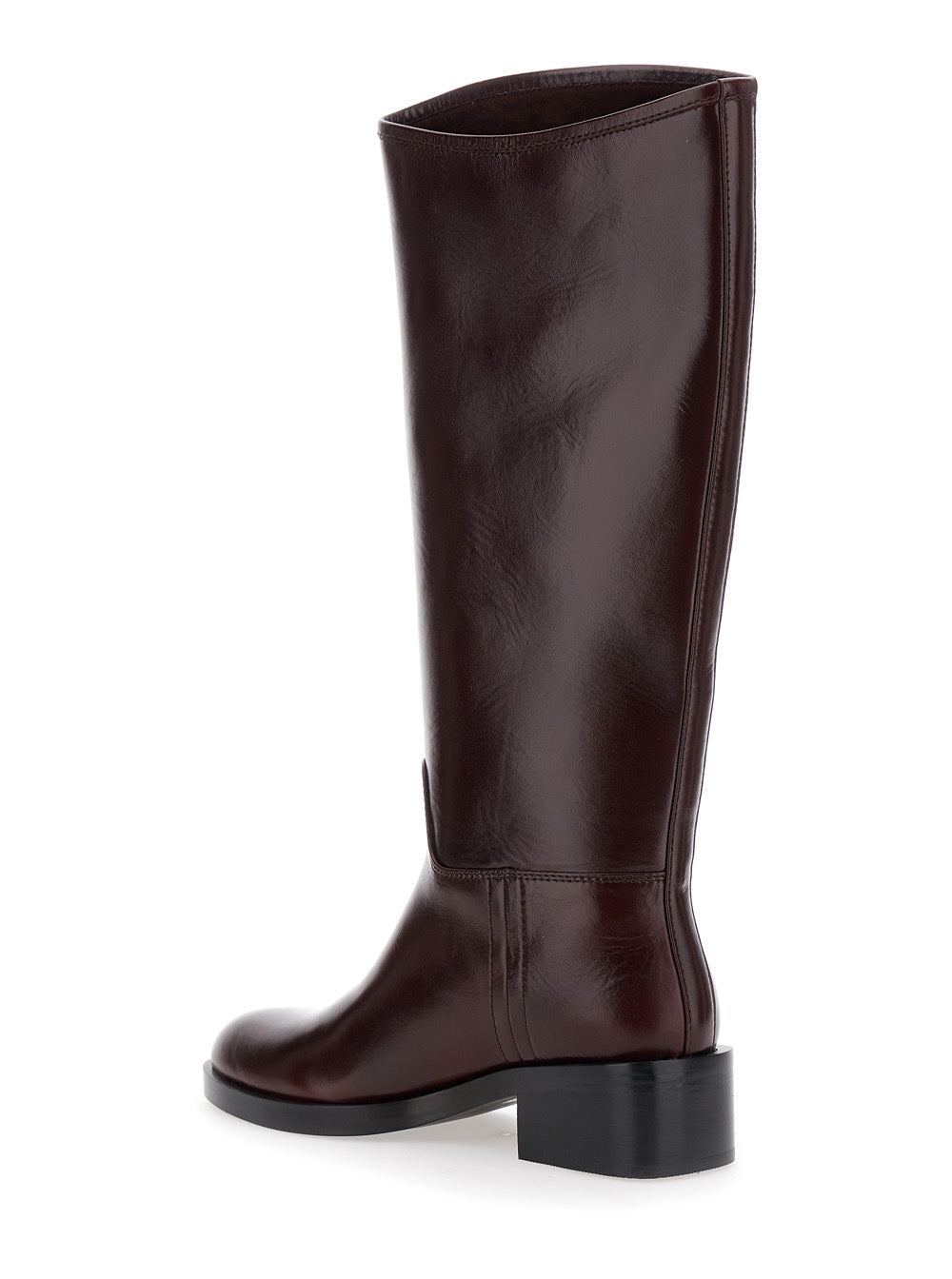 Jeffrey Campbell Knee-High Slip-On Boots — Brown, view 3