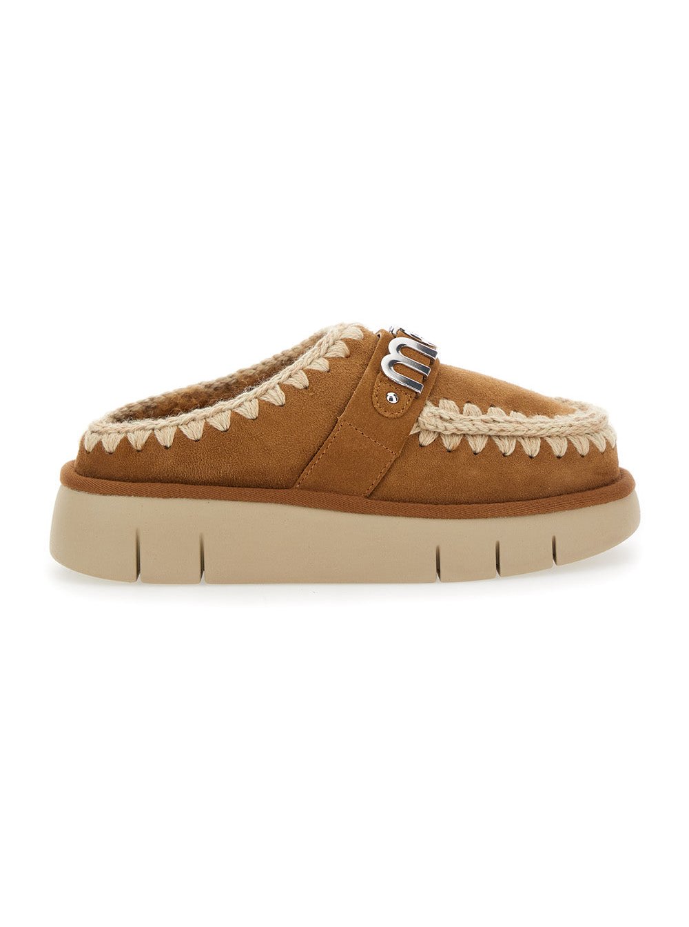 Mou Sheepskin Mule Slipper — Brown by Mou