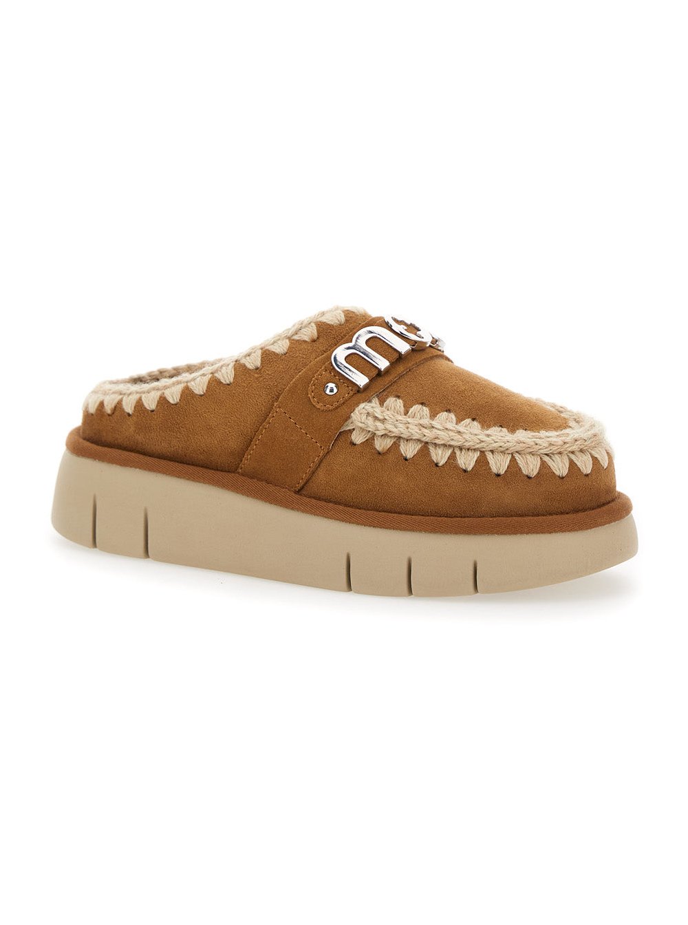 Mou Sheepskin Mule Slipper — Brown, view 2