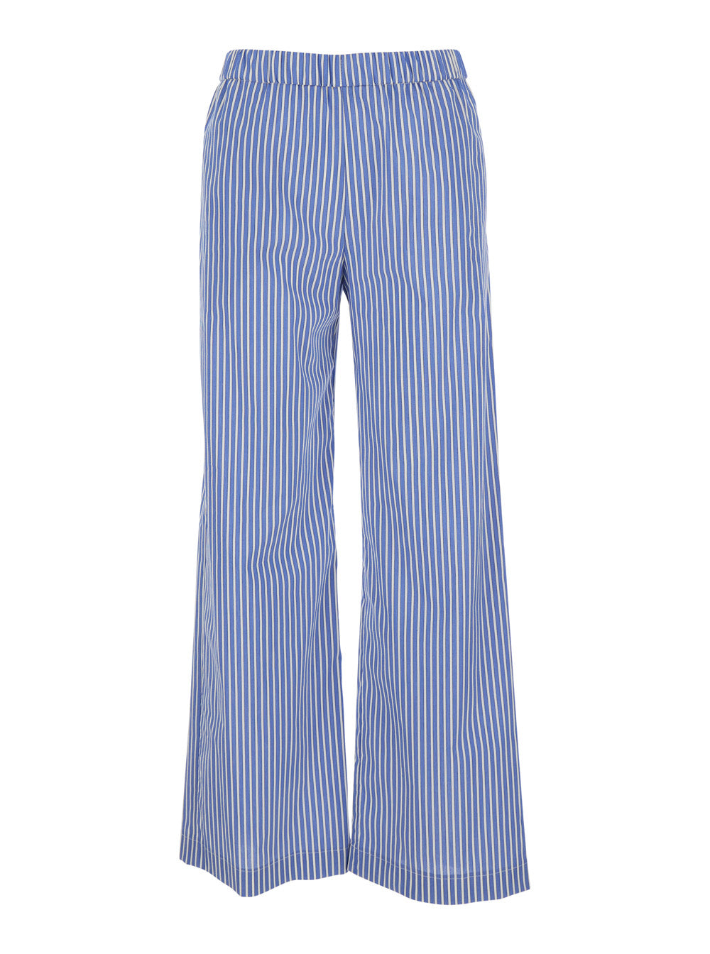 Leplain Striped Cotton-Blend Trousers — Blue by Leplain