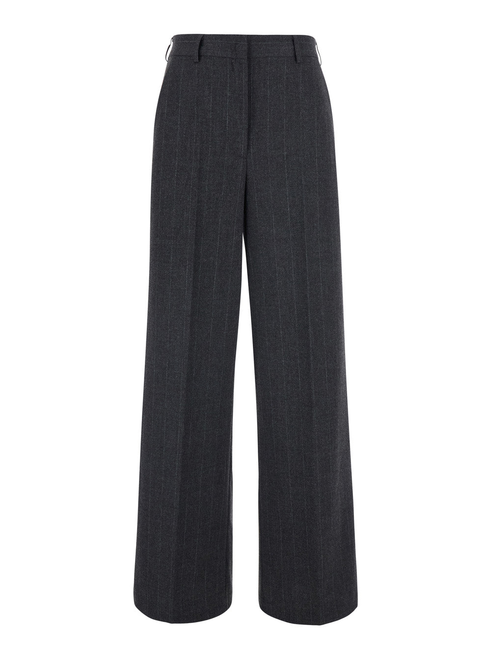 Jucca Striped Wool-Blend Trousers — Gray by Jucca