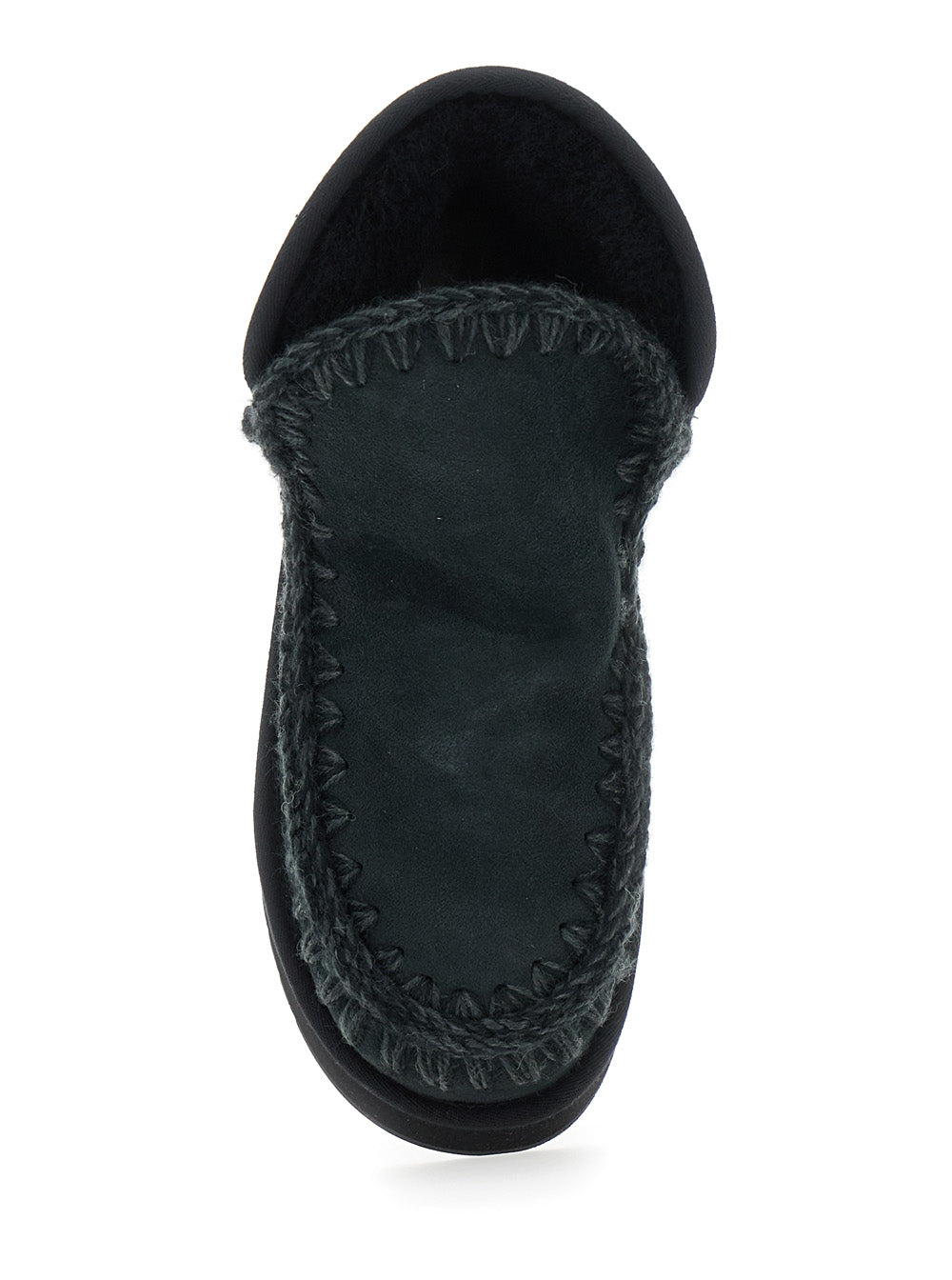Mou Suede Sheepskin Ankle Boot — Black, view 4