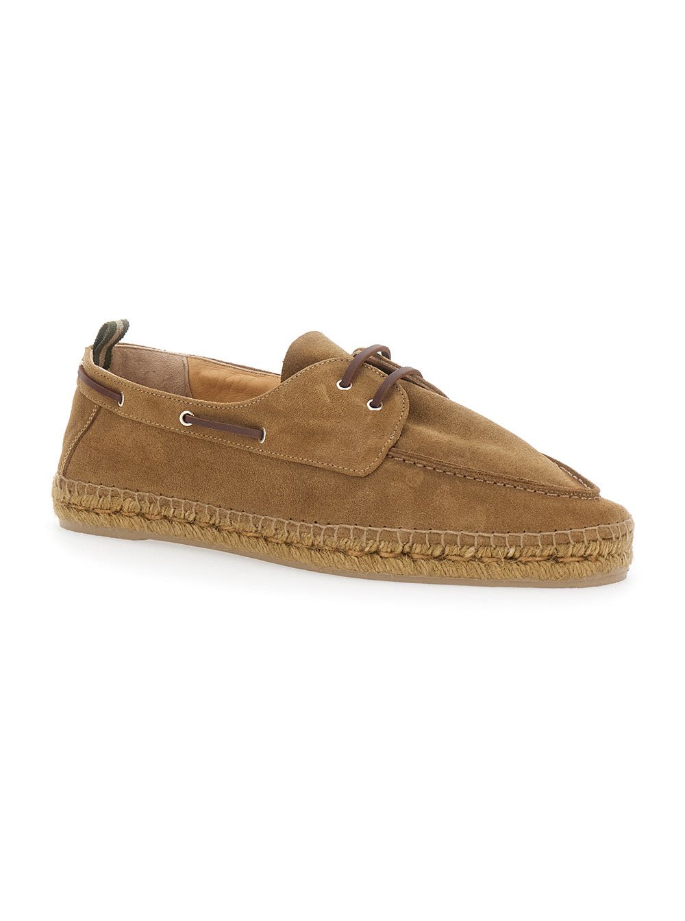 CastañEr Suede Calf Leather Espadrille — Brown, view 2