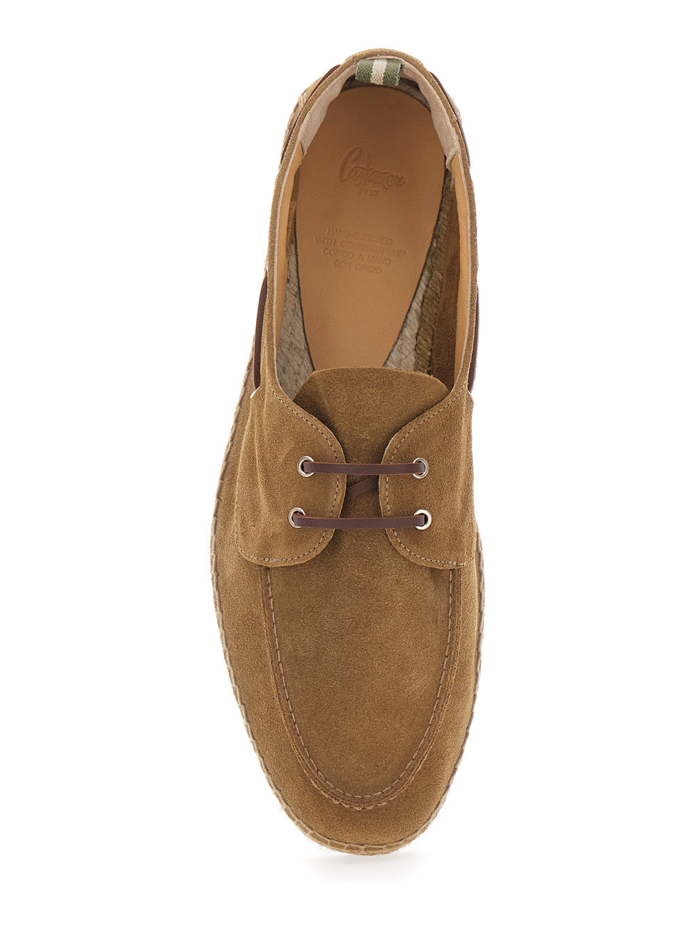 CastañEr Suede Calf Leather Espadrille — Brown, view 4