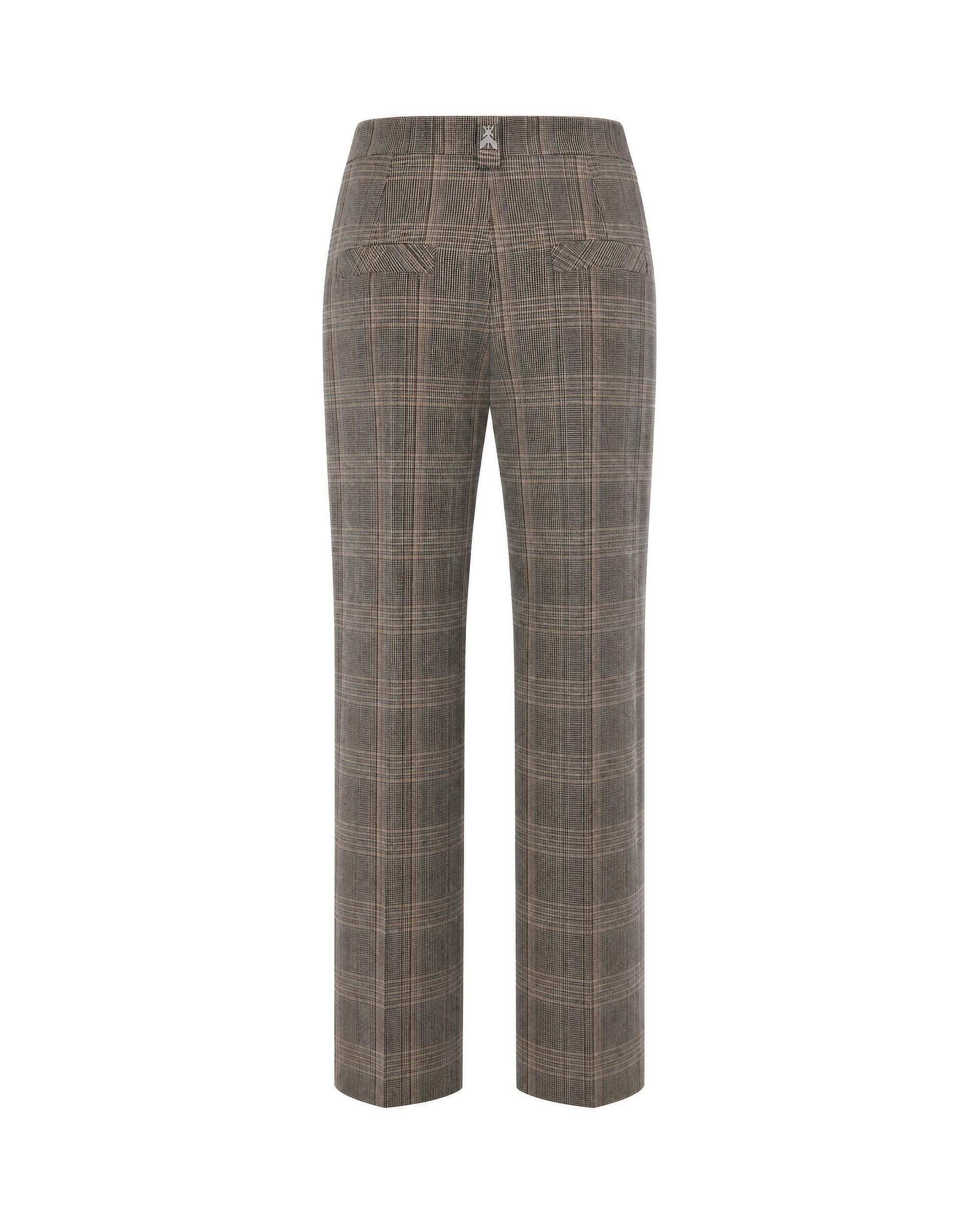 Patrizia Pepe Prince of Wales Check Trousers — Brown, view 2
