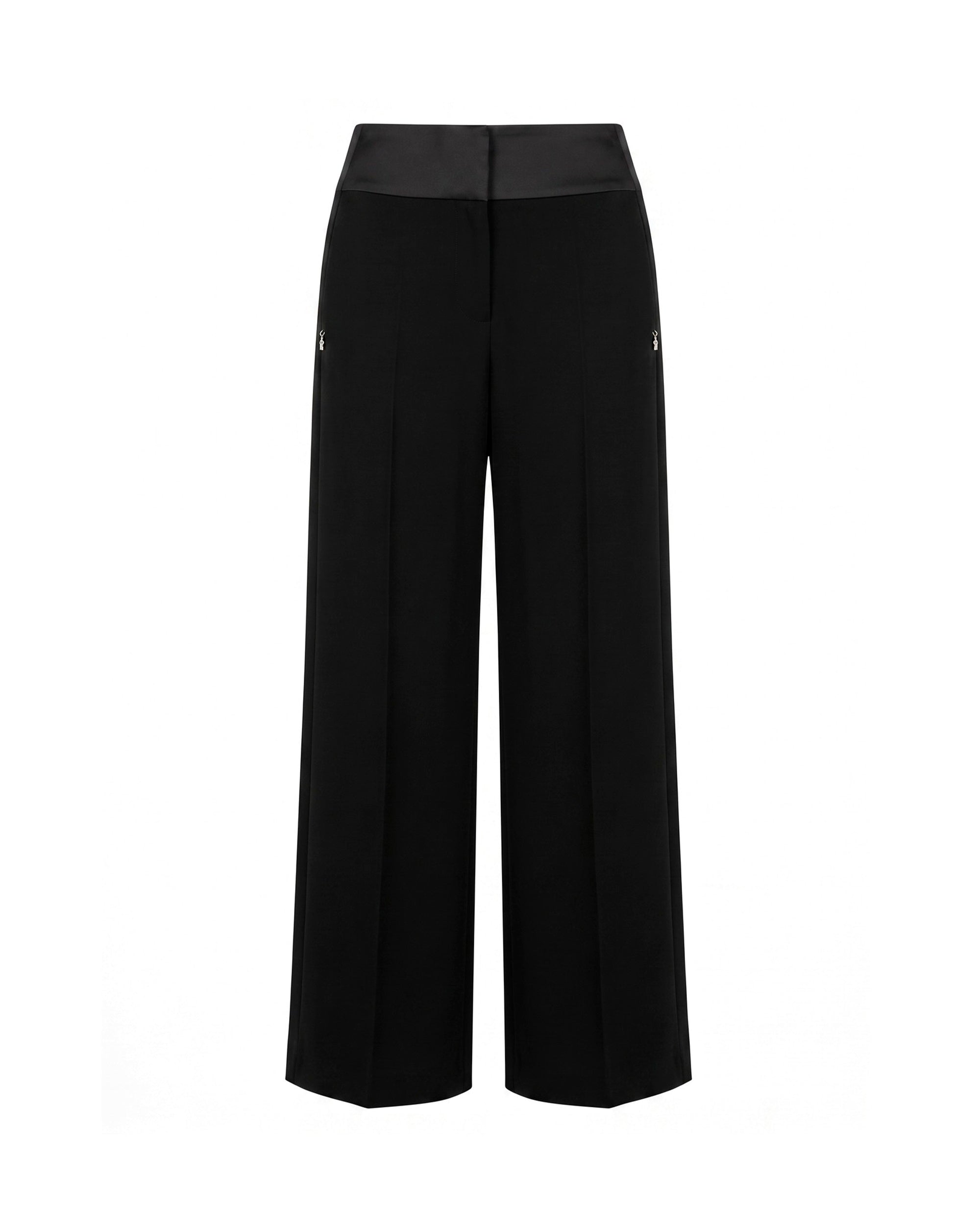 Patrizia Pepe Tailored High-Waist Trousers — Black by Patrizia Pepe