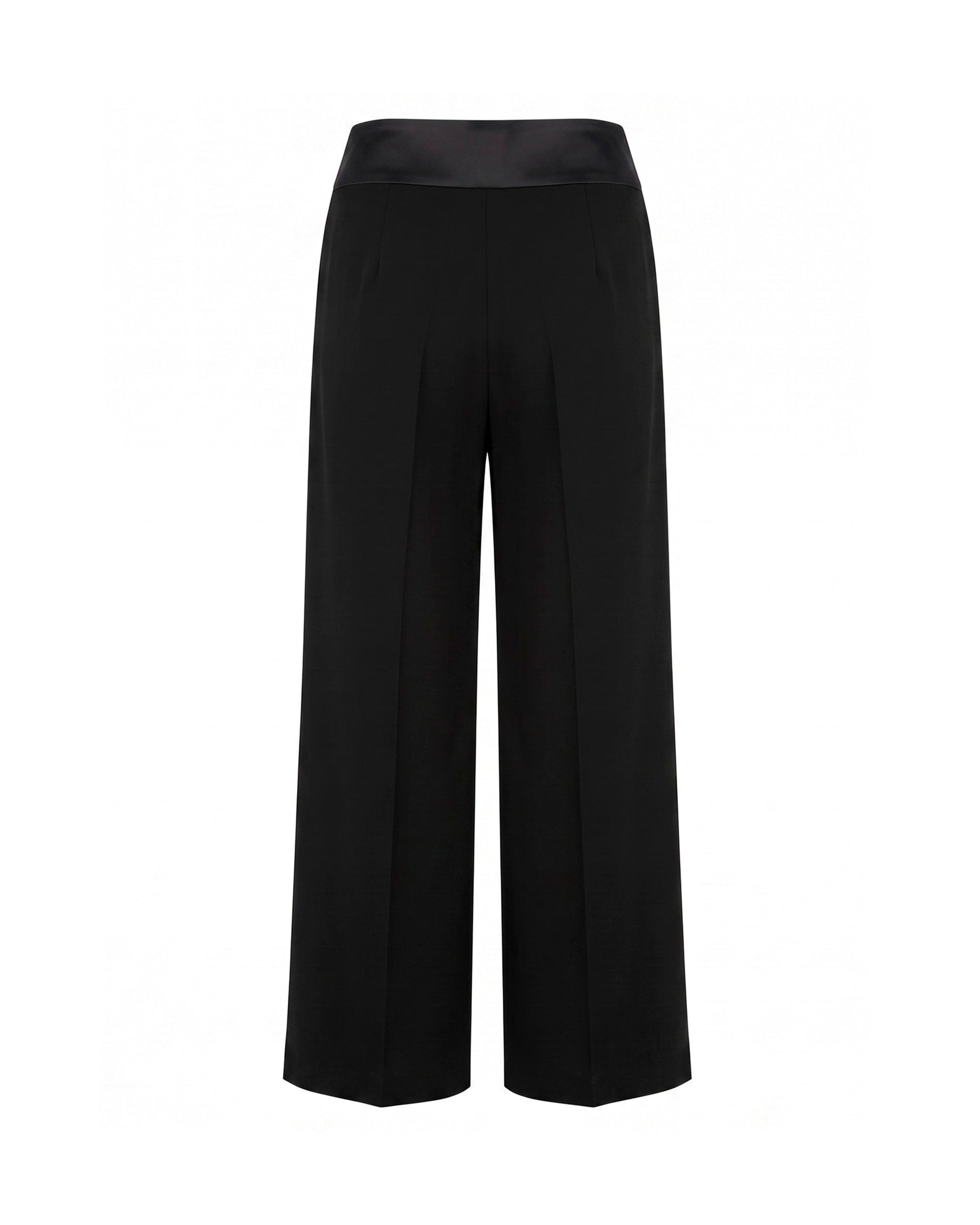 Patrizia Pepe Tailored High-Waist Trousers — Black, view 2
