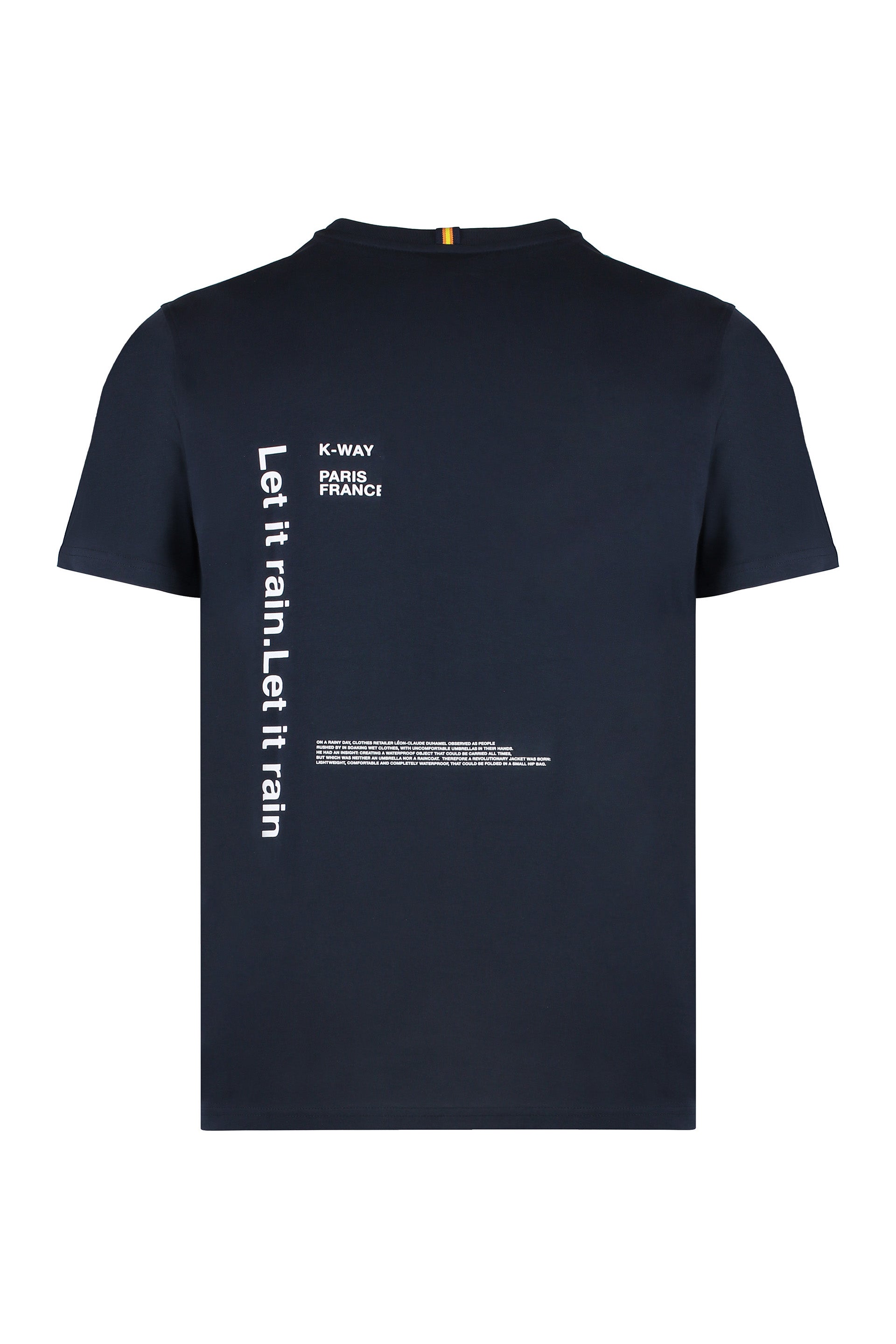 K-Way Cotton Crew-Neck T-Shirt — Navy, view 2