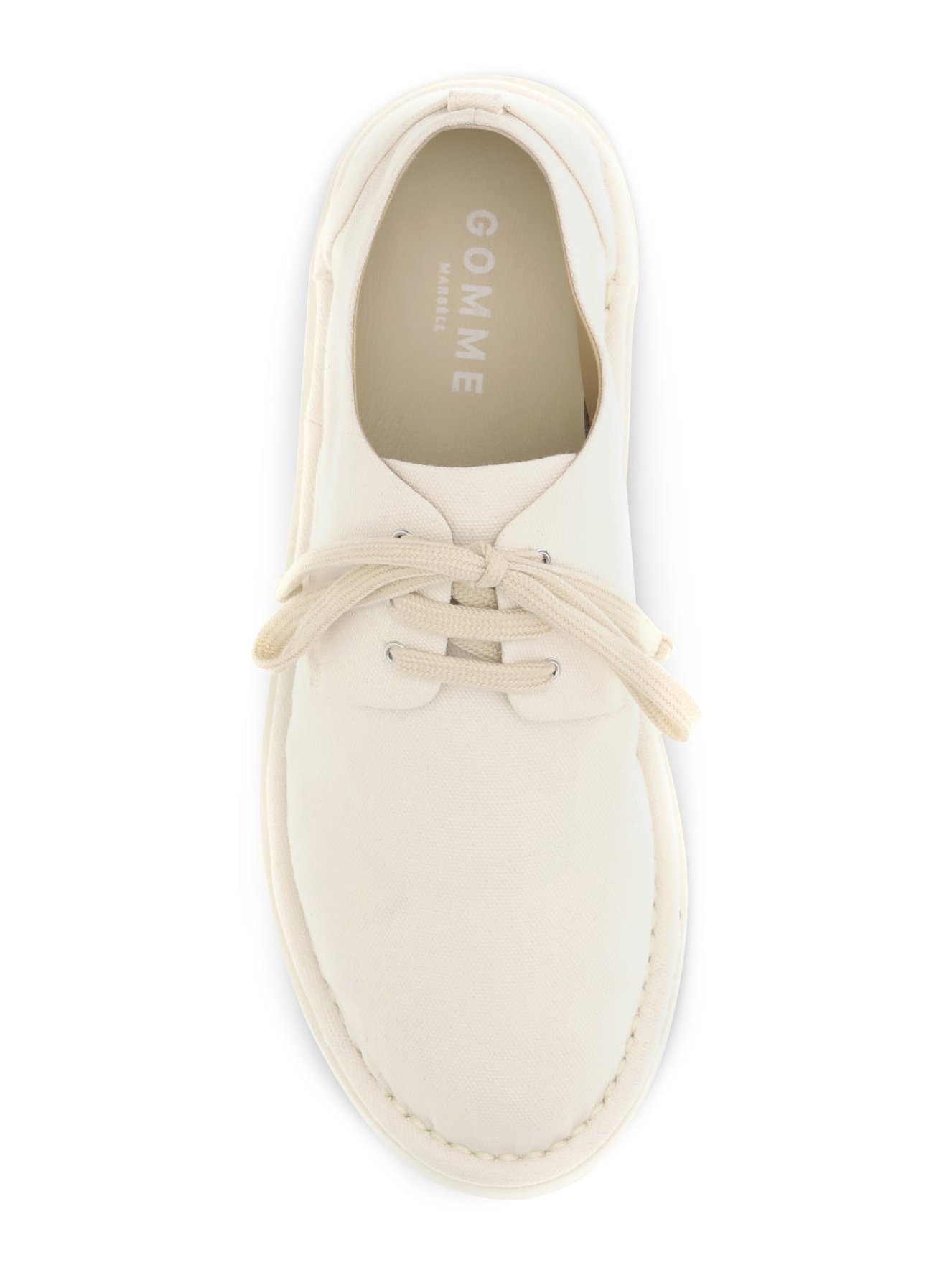 MarsèLl Cotton Lace-Up Derby Shoe — Beige, view 4