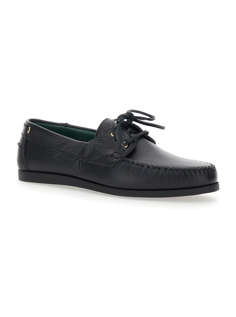 Vinny'S Grain Leather Loafer — Black, view 2