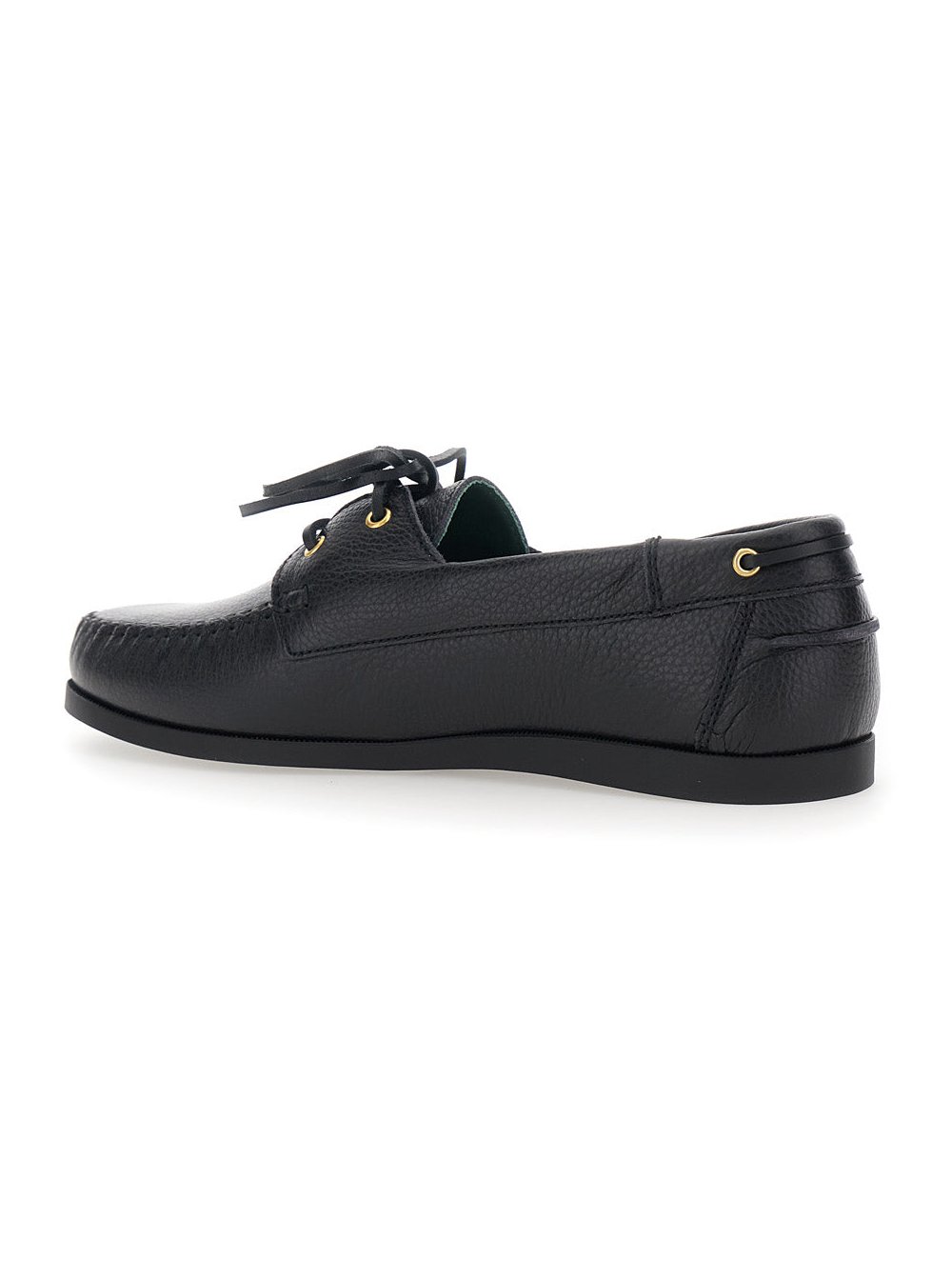 Vinny'S Grain Leather Loafer — Black, view 3