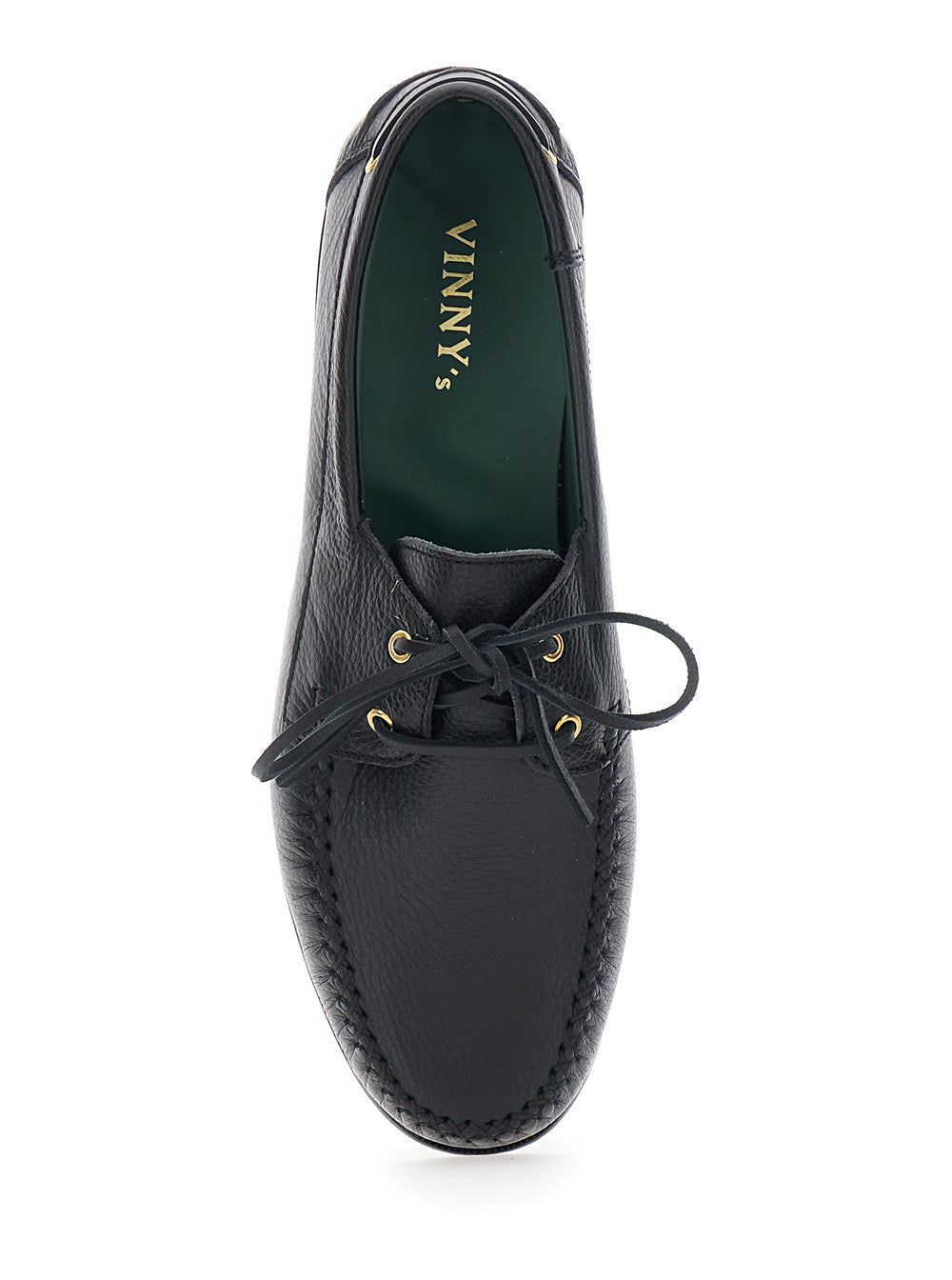 Vinny'S Grain Leather Loafer — Black, view 4