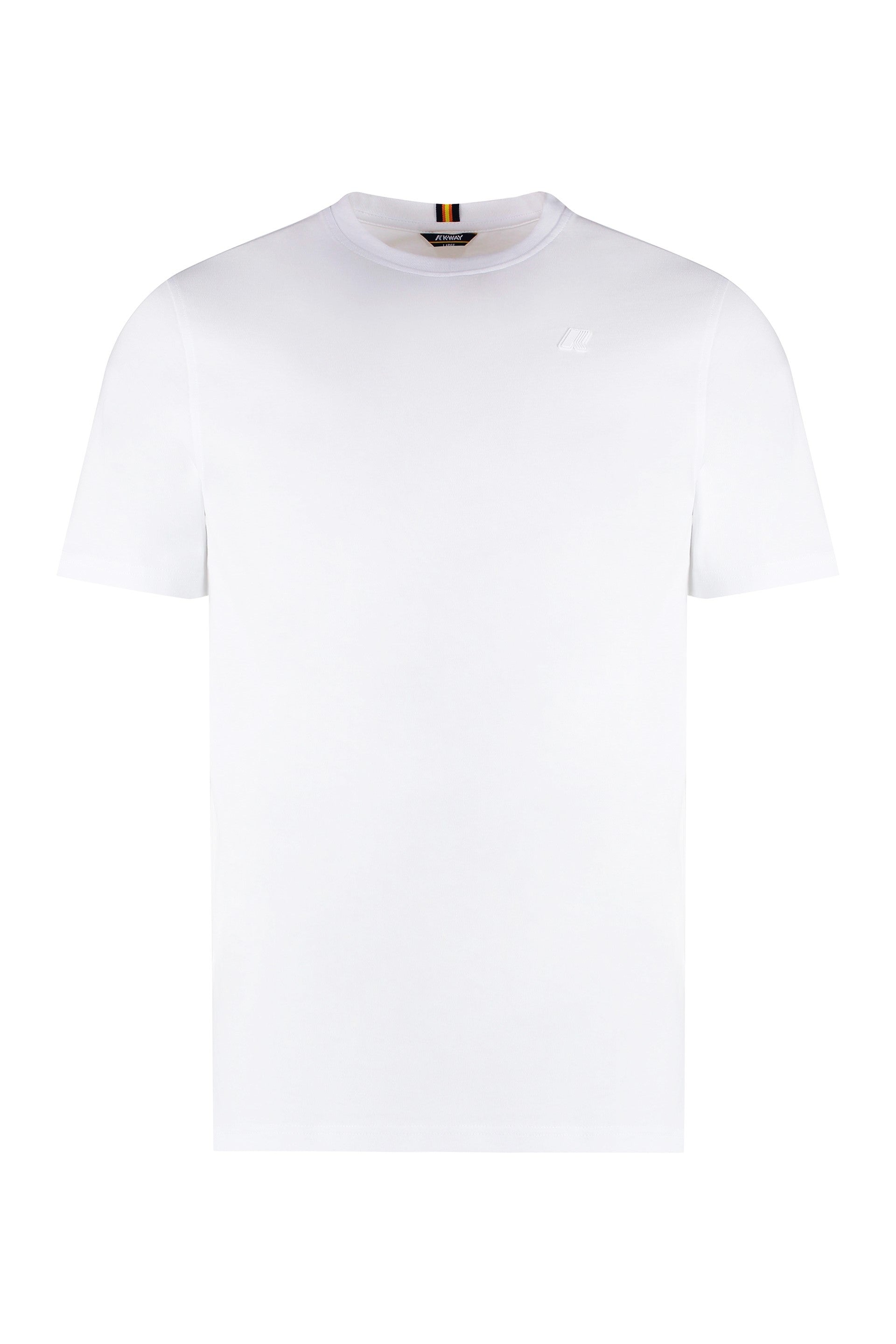 K-Way Cotton Crew-Neck T-Shirt — White by K-Way