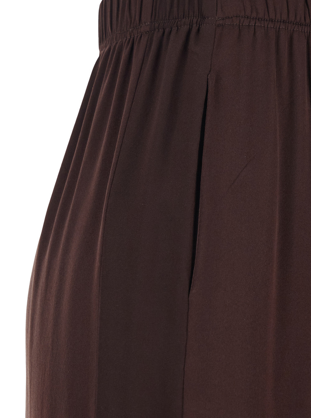 Jucca Silk Trousers — Brown, view 3