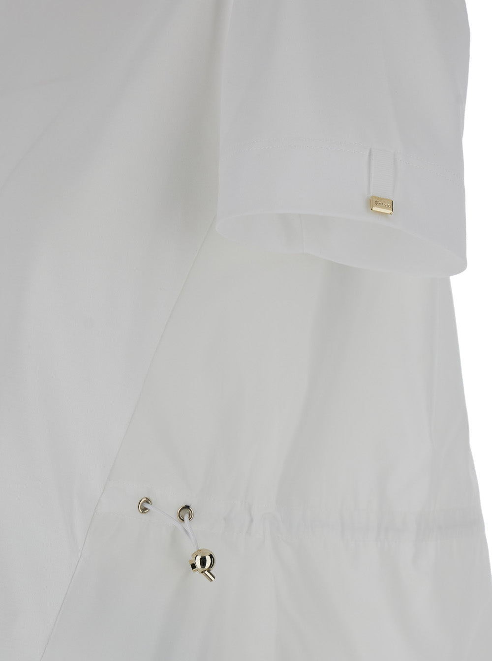 Herno Drawstring Cotton Shirt — White, view 3