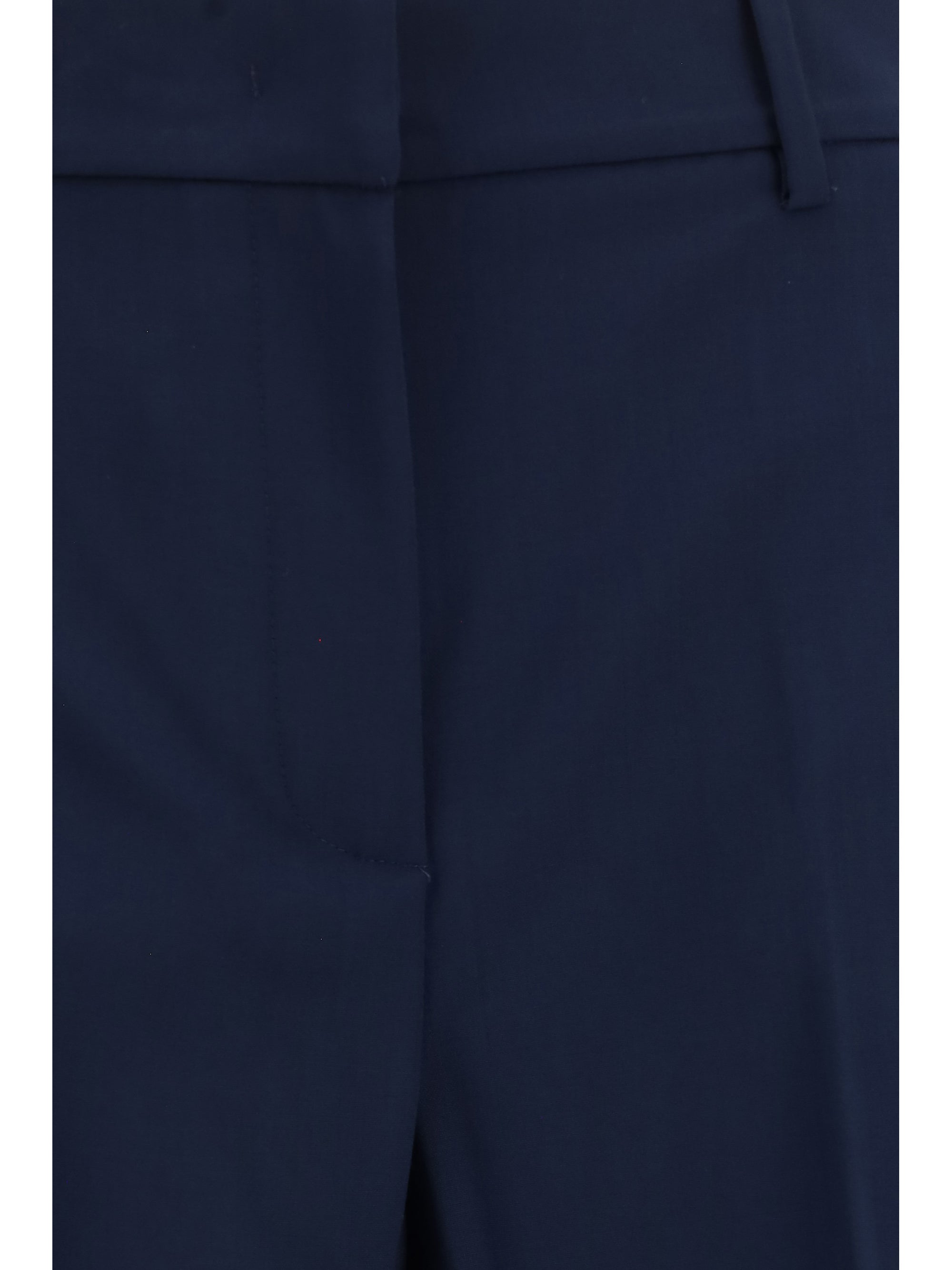 Weekend Max Mara Stretch Wool Palazzo Trousers — Navy, view 3