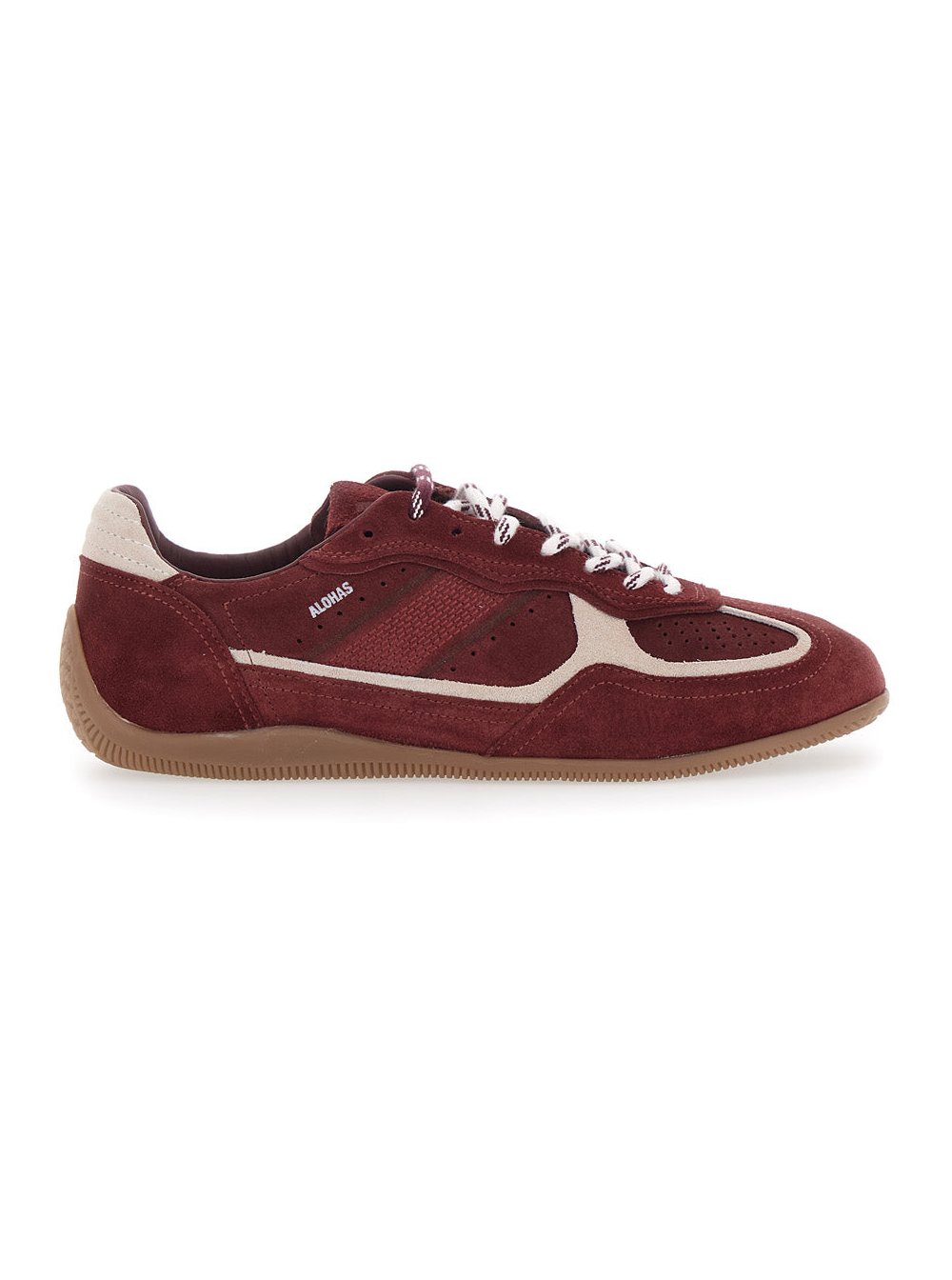 Alohas Suede with Contrasting Detail Sneaker — Bordeaux by Alohas
