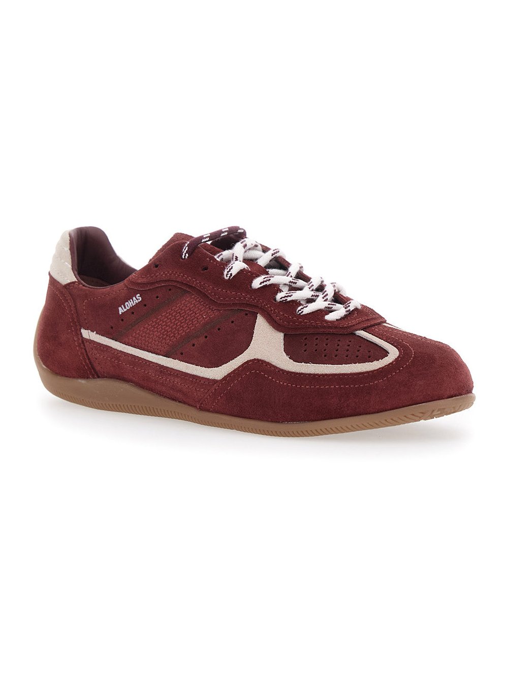 Alohas Suede with Contrasting Detail Sneaker — Bordeaux, view 2