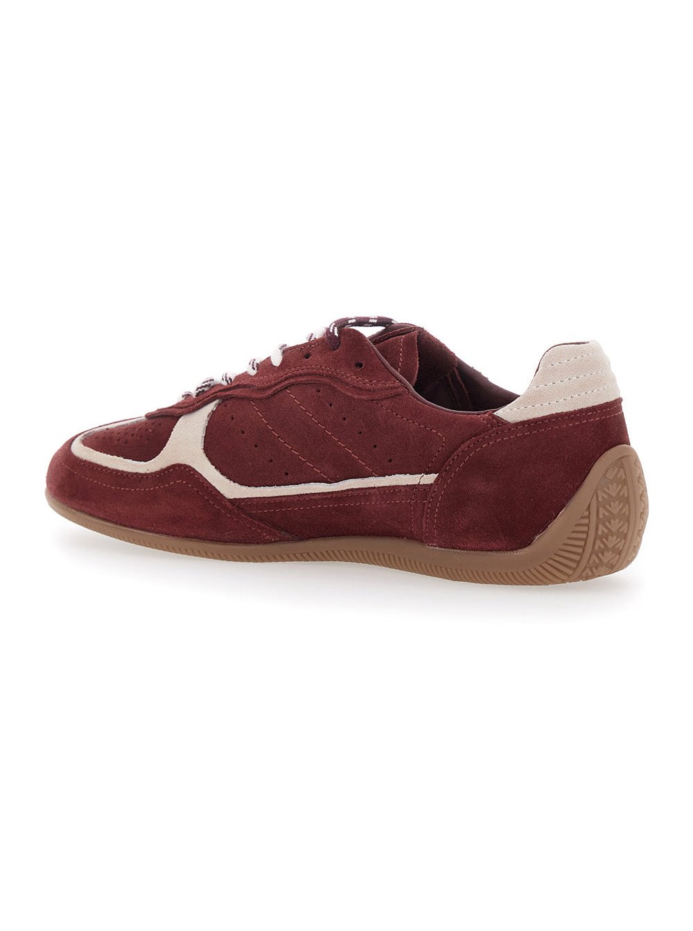 Alohas Suede with Contrasting Detail Sneaker — Bordeaux, view 3